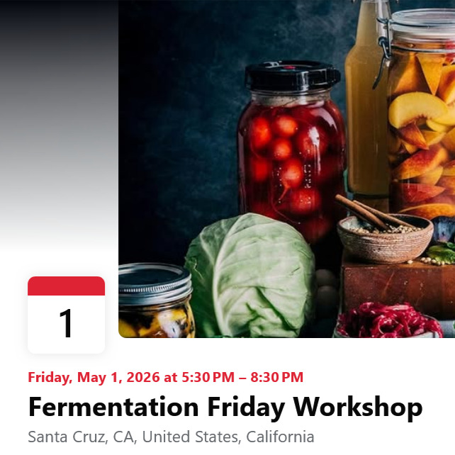 🍄🟫🍄🟫🍄🟫🍄🟫🍄🟫🍄🟫🍄🟫🍄🟫
Join us for an evening of exploration into the topic of preserving mushrooms by fermentation. 𝐒𝐡𝐚𝐧𝐞 𝐏𝐞𝐭𝐞𝐫𝐬𝐨𝐧 @aliveandcultured will give a lecture on lacto-fermentation and the traditional practice of fermenting mushrooms.
He’ll share tools, tips, and insights into the fermentation processes and then in the workshop portion of the evening everyone will make their own batch of Shane’s 𝘍𝘰𝘳𝘢𝘨𝘦𝘳𝘴 𝘋𝘦𝘭𝘪𝘨𝘩𝘵 𝘔𝘶𝘴𝘩𝘳𝘰𝘰𝘮 𝘒𝘳𝘢𝘶𝘵 to take home and ferment.
A̲d̲v̲a̲n̲c̲e̲d̲ t̲i̲c̲k̲e̲t̲s̲ w̲i̲l̲l̲ b̲e̲ r̲e̲q̲u̲i̲r̲e̲d̲.̲
𝐒𝐞𝐞 𝐡𝐭𝐭𝐩𝐬://𝐰𝐰𝐰.𝐟𝐟𝐬𝐜.𝐮𝐬 𝐟𝐨𝐫 𝐦𝐨𝐫𝐞 𝐝𝐞𝐭𝐚𝐢𝐥𝐬.