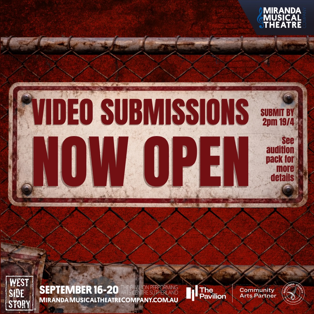 🎥 ROUND 1 VIDEO AUDITIONS ARE NOW OPEN 🎶
The stage is calling… are you ready to step into the world of West Side Story?
Submit your Round 1 video audition by 2PM, 19 APRIL ⏰
✨ What you need to know:
• Prepare 32 bars (1–2 mins) of a song in the style of the show (not from the show)
• Choose material that showcases your vocal range + character connection
• Optional: submit a second clip showing dance or another relevant skill
📩 Submit via the audition form (link in bio)
🔗 Upload your video (YouTube, Vimeo, Drive, etc.) and ensure it’s set to “anyone with the link”
Don’t miss your chance to be part of something unforgettable… 💃🕺
#WestSideStory #AuditionsOpen #MusicalTheatre #SydneyTheatre