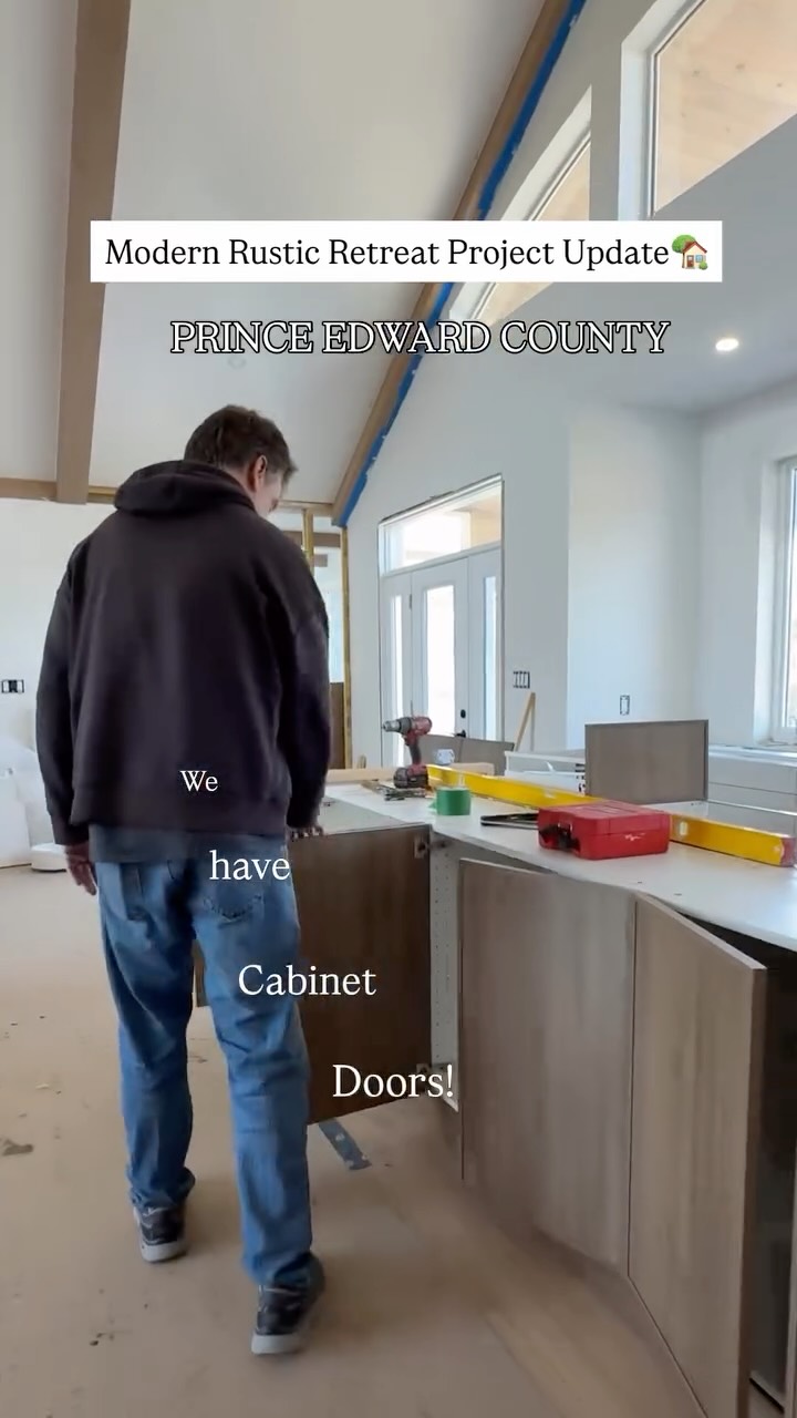Modern Rustic Retreat Update! 🏡
WE ARE GETTING CLOSE TO HITTING THE MARKET!!
This week at the Modern Rustic renovation project in Prince Edward County we are working hard to get the main floor complete.
The kitchen is taking shape with cabinets going in so the stone countertops can get templated. We had @blackbirdstoneandtile here to template and countertops will be going in soon! 🥳
Linen cabinets and vanities are getting installed in the guest/primary bathrooms and the powder room, while tiling is going on in the shower.
Meanwhile we have doors getting installed and the beams for the front of the house are being built and prepped for installation.
The team from @aawdesignbuildltd have been working hard and we are just a few weeks from having this house ready for market!
#homerenovationproject #renovation #princeedwardcounty #ontariorealestate #realestate
Bay of Quinte real estate Prince Edward County real estate movingtothecountry countryliving