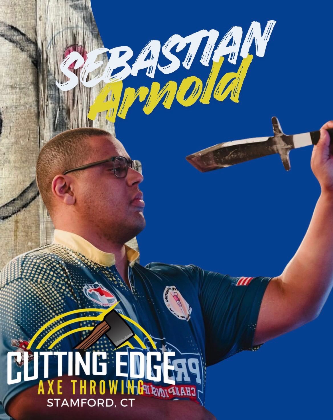 Welcome back to Worlds Wednesday! 🪓 🌎 🗡️ The World Axe and Knife Throwing Championship will be this April and we are so proud of all of the people who will be representing Cutting Edge Axe Throwing there! This week we celebrate Sebastian! We are so proud of you Seb! #watl #wktl #axethrowing #knifethrowing