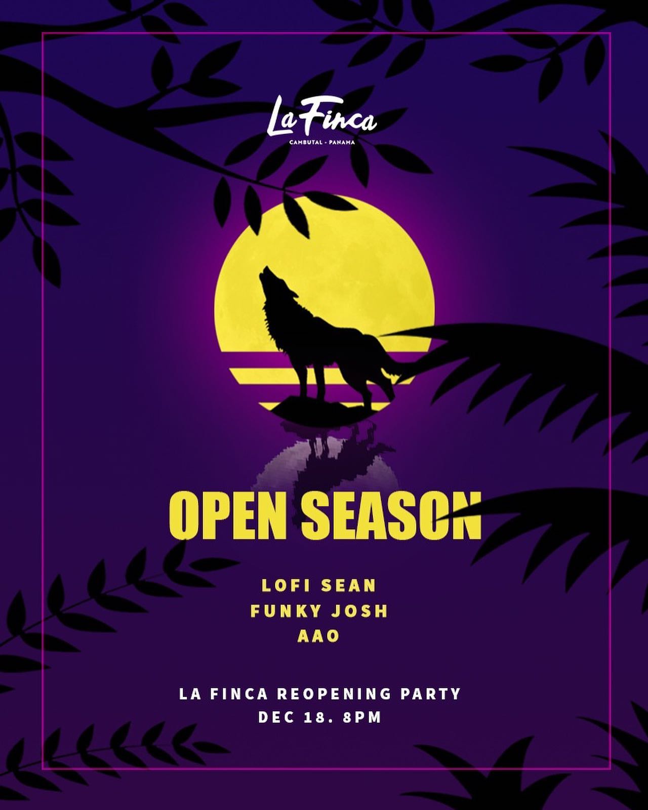 We’re back!
La finca opened its rancho bar on the hill 7 years ago and became the place to gather, laugh, dance, and enjoy the Cambutal community. After a long rest, the space is back open this summer and we’re kicking it off with a party!
Funky Josh has always seemed to slide his way into Cambutal and La Finca for the best parties we’ve thrown, and it wouldn’t feel right without him here for this one.
We’ve made a lot of improvements to the space and there’s some surprises.
Vibe will be the same as always.
Bar will be open for drinks, no cover.
@djfunkyjosh
@aao.84
@lofisean