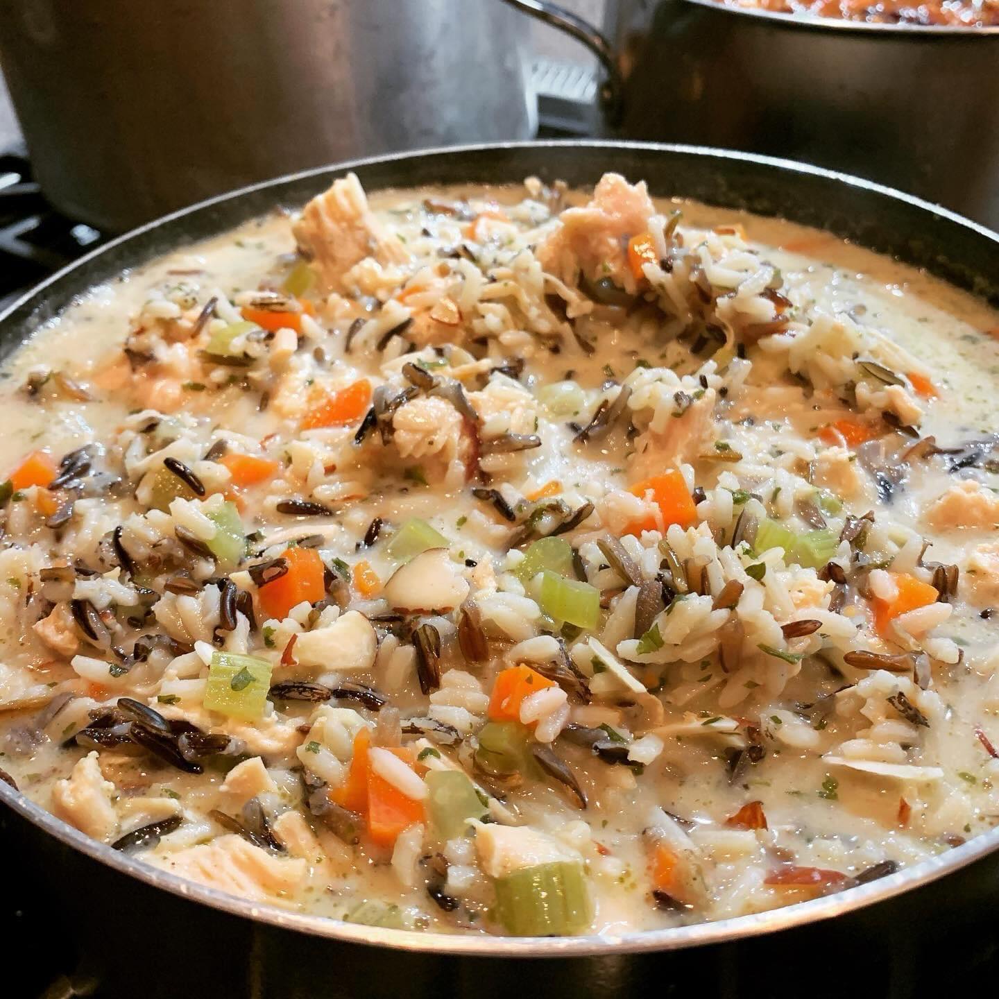 17HRS before the season starts! (No I will not be sleeping tonight) Tomorrow’s Soup du Joor 😉: Chicken Wild Rice, Loaded Baked Potato and Potato Cheddar! Along with our fresh salads, wraps & quesadillas! #foodtruck #togo #cheflife #love #food All are welcome!