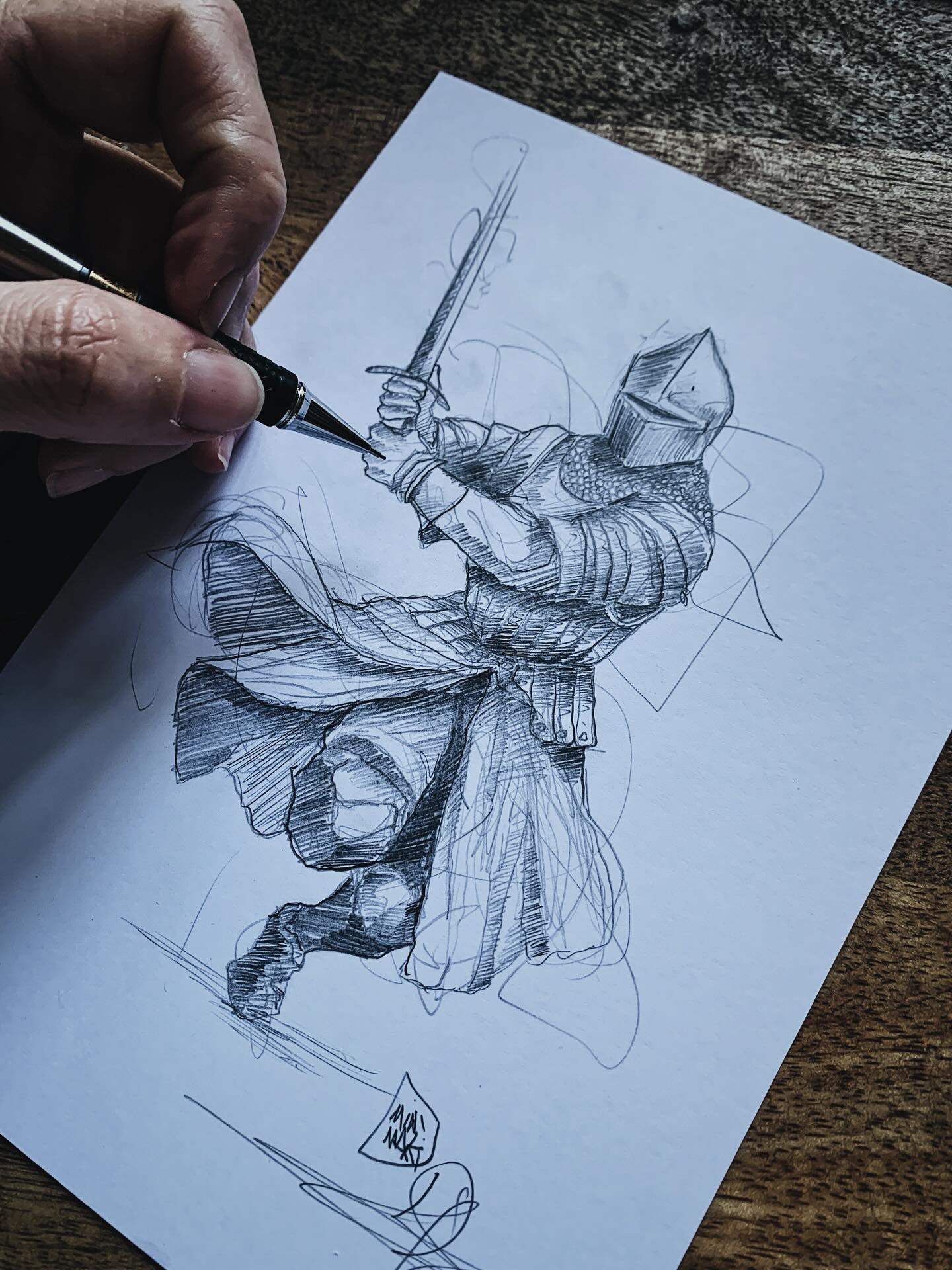 Je dois vous le dire… je ne sais pas si j’arriverais à être claire dans mes propos parce que c’est de sensations qu’il s’agit. En fait quand je dessine un croquis tout commence par une musique, c’est pour cela que mes posts sont assez variés musicalement… j’aime tellement la musique c’est comme si j’ouvrais une porte et je plongeais dans un univers parallèle, on me demande comment je trouve l’inspiration, et bien commençons par un simple air de musique et imaginons ce nouveau monde . Pour ce dessin il suffisait d’ouvrir sa journée avec Prokofiev et tout s’éclaire, on imagine cette bataille et ce sentiment de conquête en soi, c’est aussi simple , avant d’aller chercher du visuel, fermez les yeux et écoutez, c’est divin…. 🥲 🥹. #illustration #sketchbook #drawdrawdraw