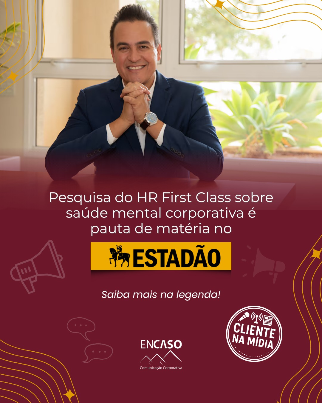 Pesquisa realizada na primeira edição do HR First Class no Rio de Janeiro (@hrfirstclass ) sobre saúde mental foi tema de reportagem do Estadão (@estadao ) a respeito dos desafios das empresas brasileiras diante da entrada em vigor da NR-1. A norma, que está prevista para entrar em vigor em maio, passa a reconhecer riscos psicossociais como parte da gestão ocupacional.
A matéria apresentou dados que revelam um cenário de alerta. Apenas 10,7% das organizações possuem programas de saúde mental plenamente estruturados, mesmo diante do crescimento dos afastamentos por transtornos mentais no país.
Na reportagem, o idealizador e curador do HR First Class, Marcos Scaldelai, (@mscaldelai ) destacou a necessidade de integrar saúde mental à estratégia de negócios e não tratar o tema apenas como responsabilidade do RH.
Quando pesquisa, liderança e contexto regulatório se encontram, o debate ganha relevância nacional.
A sua empresa também produz conhecimento capaz de orientar o mercado? A imprensa pode ser o próximo passo dessa conversa. Fale com a Encaso!
📲 11 99141 3127
✉️ contato@encasocomunicacao.com.br
#SafeCare #AssessoriaDeImprensa #EncasoComunicacao #SaudeCorporativa #HRFirstClass