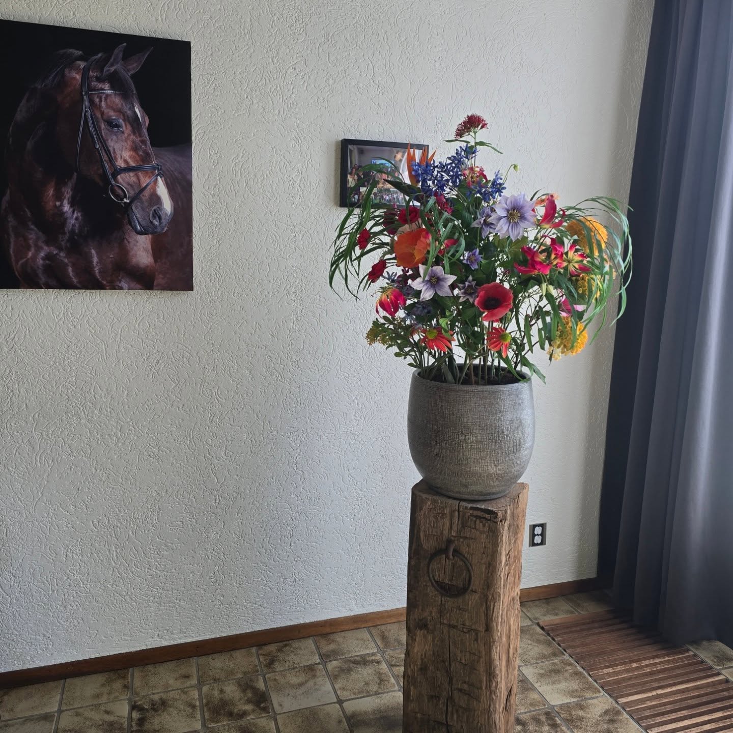 Een prachtige robuuste zuil met een stoere ijzeren ring 🐴
Gecombineerd met een stijlvol boeket in pot — perfect voor een luchtig, groot arrangement 🌸🌺🪻
Krachtig, elegant en helemaal in balans.
Een echte blikvanger voor elk interieur.
#interieurstyling #bloemen #boeket #wooninspiratie #styling robuust design