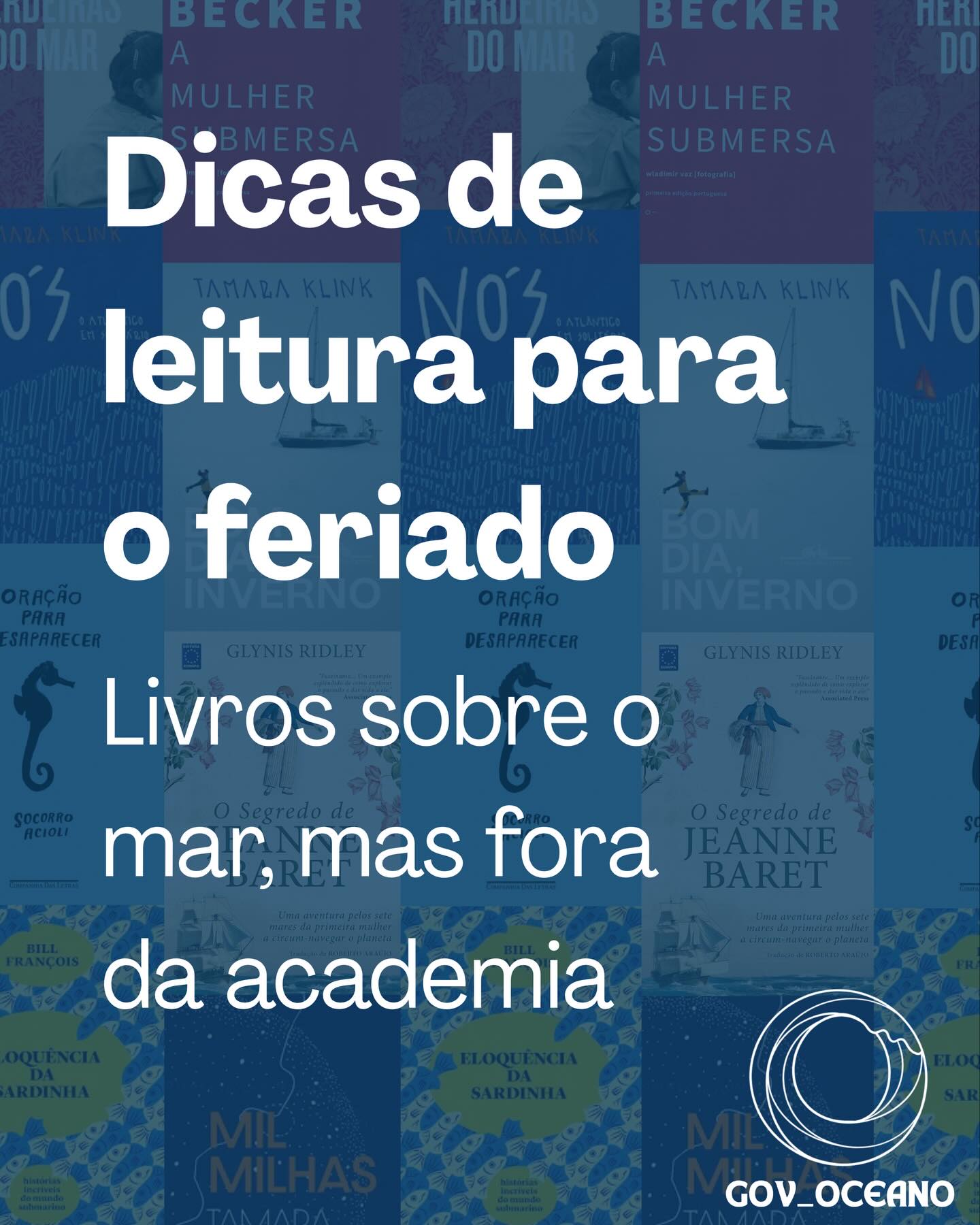 🌊📚 Se você ama o oceano tanto quanto a gente, aqui vai uma curadoria especial do grupo de pesquisa GovOceano 💙
Histórias sensíveis, inspiradoras e, em muitos casos, transformadoras para se conectar com o mar de outras formas.
📌 Salve esse post para o feriado
📚 Conta pra gente: qual desses você já leu ou quer ler?