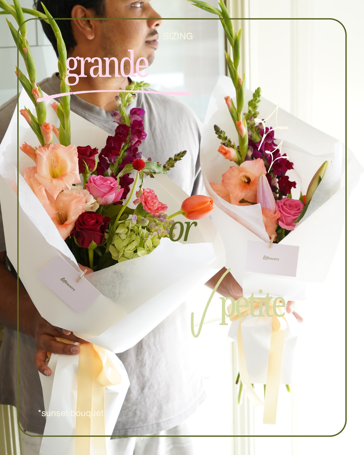 My most asked question - what does the grande and petite sizes look like when holding them… 👀
*bouquet in picture is the sunset bouquet
#birthday #anniversary #flowers #explore
