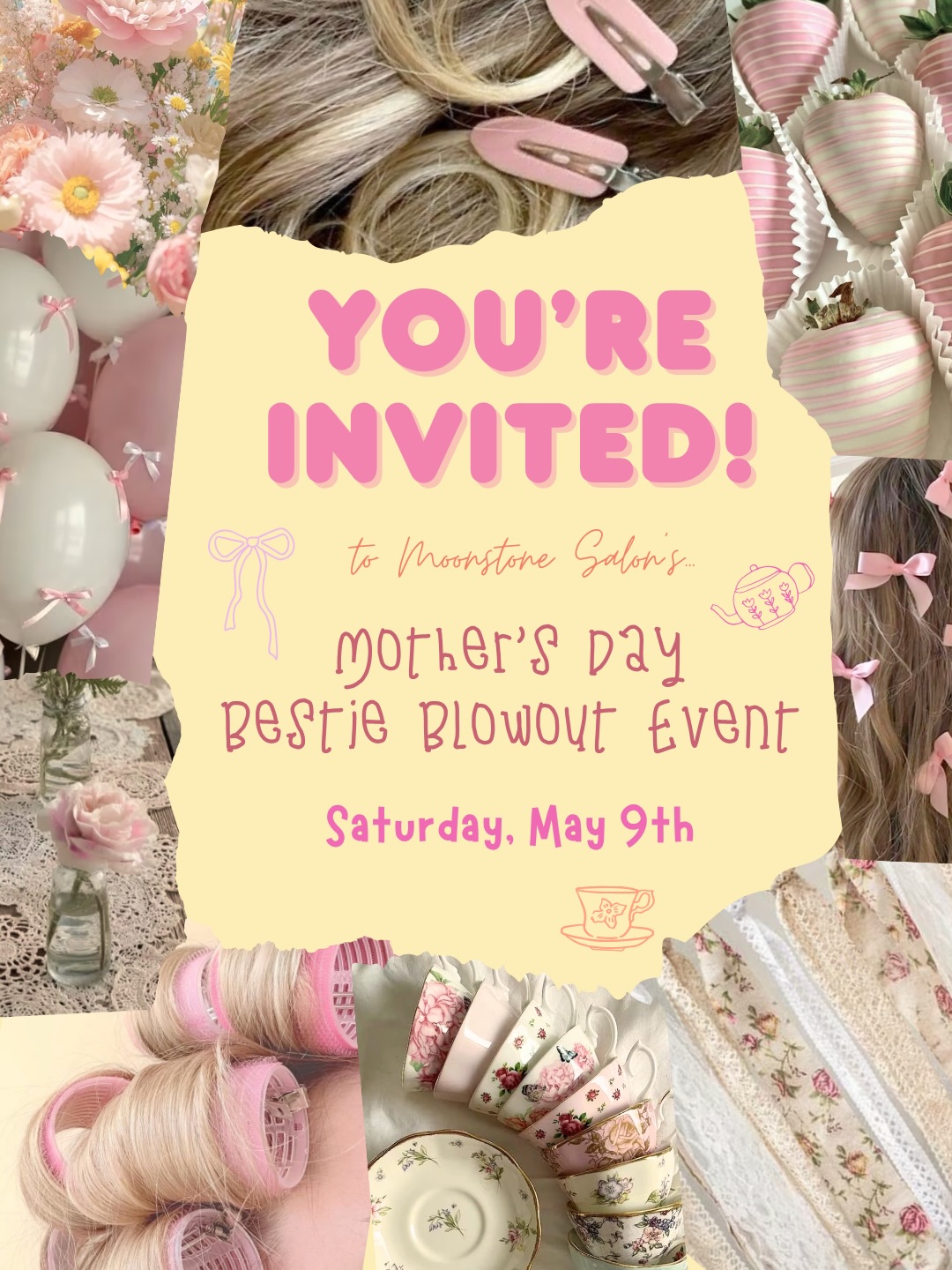 🌷💫💖 THIRD ANNUAL BESTIE BLOWOUT EVENT 💖💫🌷
🌟 Saturday, May 9th 🌟
Grab your favorite person (mom, grandma, aunt, sibling, or your ride-or-die bestie) and celebrate them with a little self-care they deserve 💕 nothing says “I love you” like fresh hair, good vibes, and quality time together 🌸
⬇️ DETAILS BELOW ⬇️
🎟️ 2 tickets for $140 🎟️
1 time slot for 2 people
tickets include:
🫧 relaxing wash + head massage
💫 bouncy blowout + style of your choice
🛍️ dreamy amika goodie bags
💐 custom bouquets + take home souvenirs
🍾 drinks, snacks + feel-good vibes
📞 DM/TEXT/CALL 971.413.0756 to purchase tickets NOW!
(payment collected at time of booking)
#portlandevents #pdxevents #mothersday #mothersdaygiftidea #pdxhair