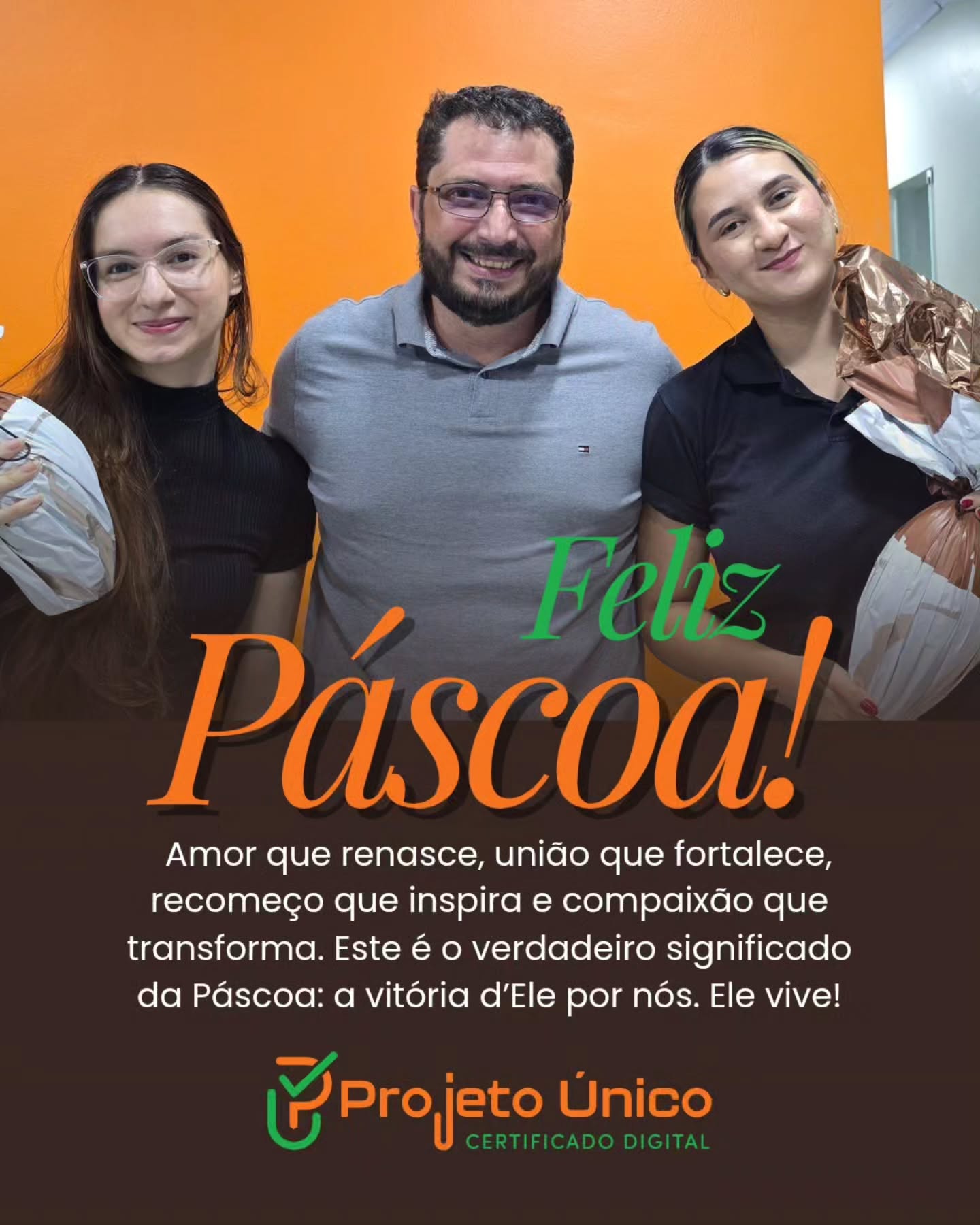 Desejamos aos nossos clientes, parceiros e amigos uma Feliz Páscoa!🧡💚