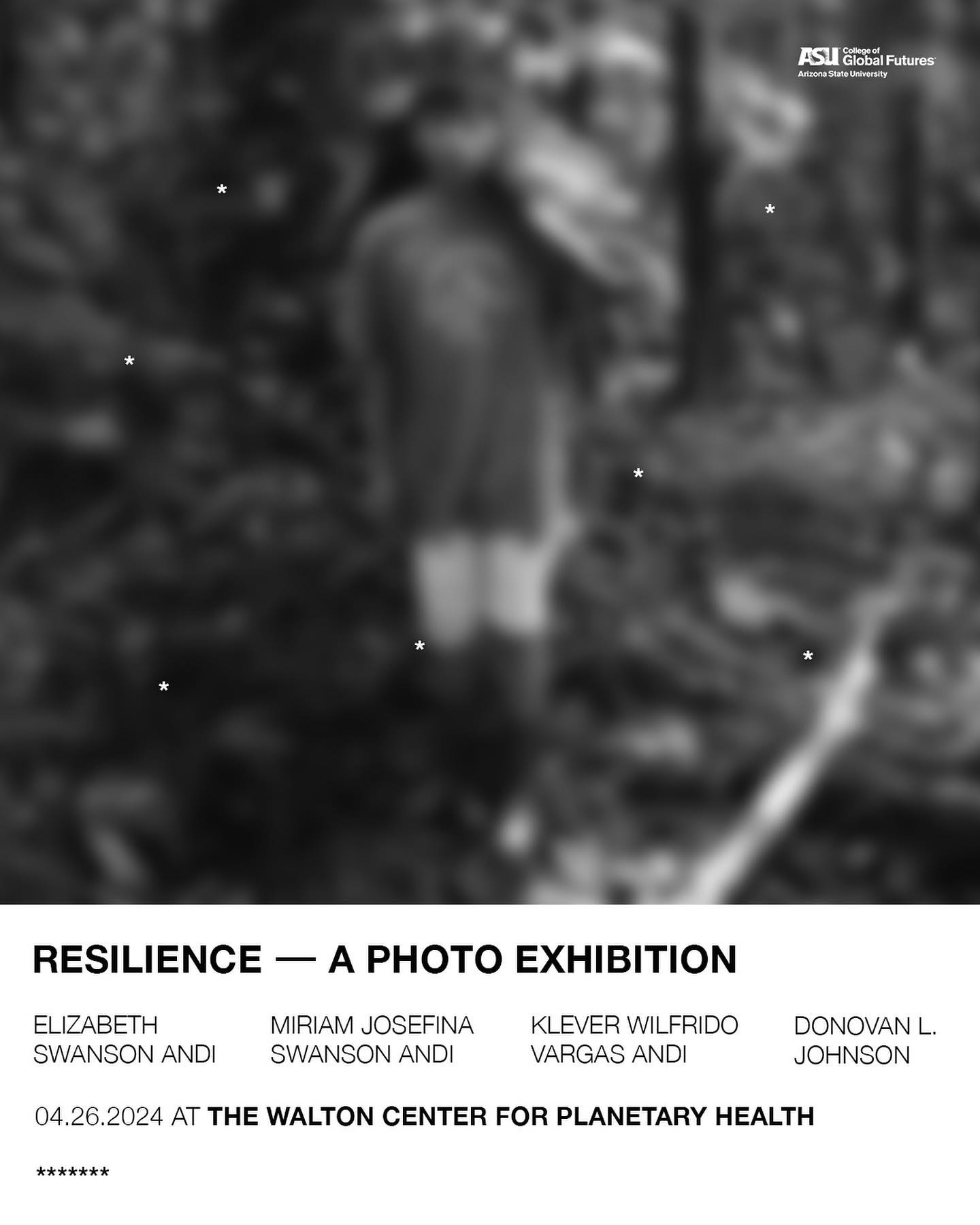 Join us tomorrow at #ASU Walton Center for Planetary Health for the “Resilience” photo exhibition & the celebration of the Center for Biodiversity Outcomes 10 year anniversary!
🌿We are proud and honored to have 3 of our Iyarina photographers and relatives @eli.virkina @_kl_vr_ @nengabug and Iyarina Spring 23 Alumni @ubuntudon showcase their amazing work.
📸Photos will be unveiled and available to view all day until 5pm & will later be permanently installed in the @asuschoolofsustainability
📍Friday April 26th. Tempe Arizona.