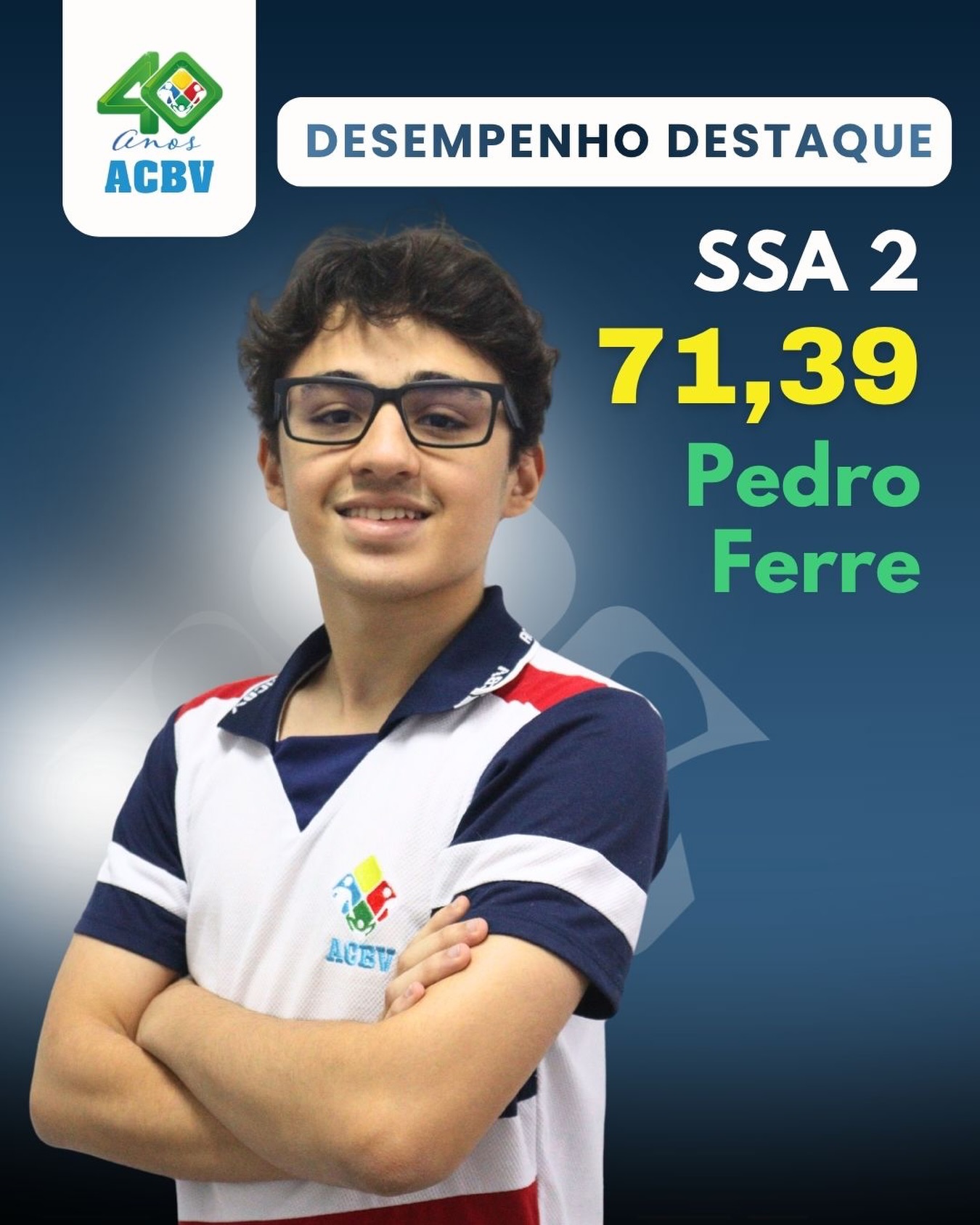 Parabenizamos nossos alunos pela alta performance nos resultados como treineiros no Enem e SSA 1 e 2.
#ACBV #ACBV40anos