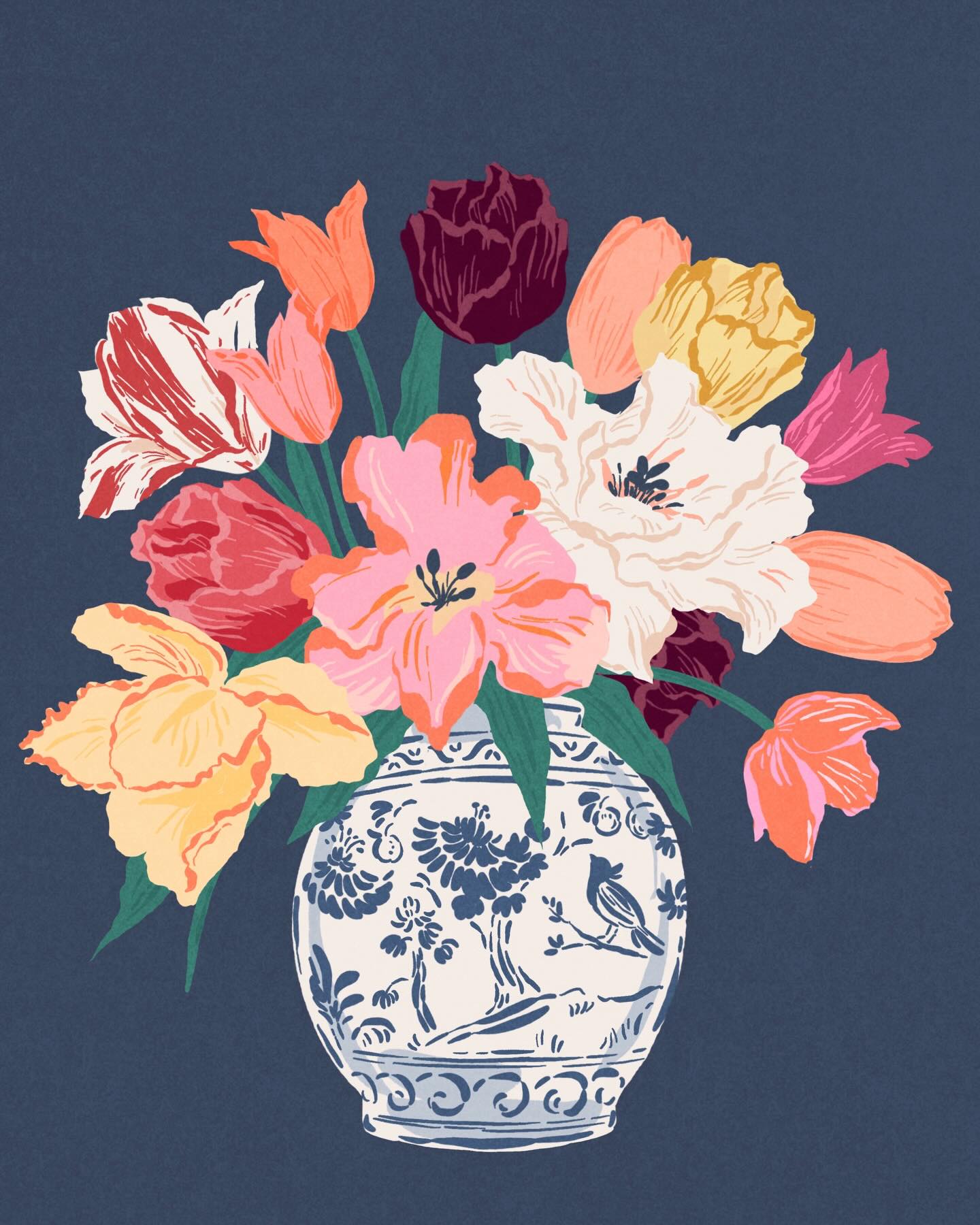 Celebrating Tulip season! @fiveforkfarms
#theydrawandgarden #illustratorsforhire #bookillustrator #patterndesign #floraldesign
repeat patterns - floral illustration - illustration - vintage - procreate - art licensing - wallpaper patterns - greeting cards - wildflowers - bird art - book illustration