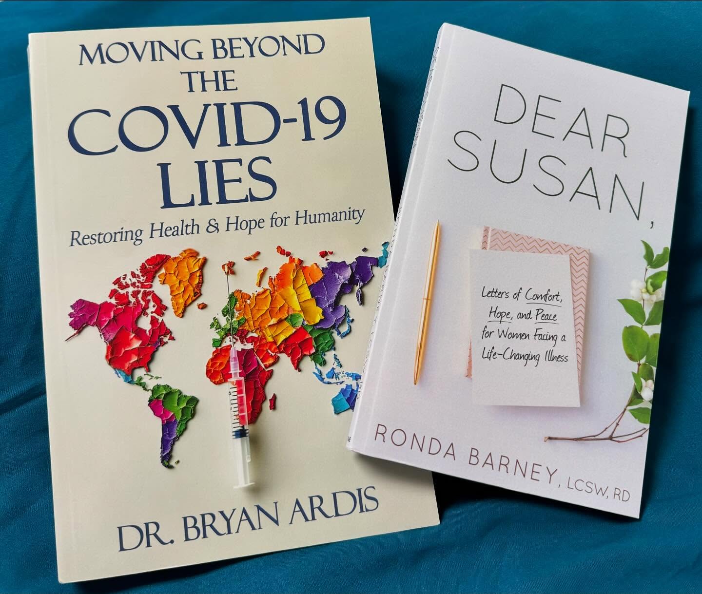 Had to share these great books! Both written by two people I respect greatly!
•”Dear Susan“ by Ronda Barney is for anyone that has faced long term illness that has impacted their life. It’s inspiring, has journaling ideas for processing emotions, and beautiful scriptural thoughts to give you strength. If you personally have not had to face a life changing illness, perhaps you know someone who is going through that now and this would make a great gift! The book is available to order thru Amazon.
•”Moving Beyond the Covid-19 Lies, Restoring Health and Hope for Humanity” by Dr. Bryan Ardis. We have all been touched in one way or another by Covid, so I love how Dr. Ardis breaks down what we face in easy to understand terms AND gives us hope with treatment options that you can present to your medical professional. This book is available to order thru Dr. Ardis’s website, www.thedrardisshow.com
Read and be inspired to be the healthiest version of yourself!
#wavesofhealing #healing #emotions #emotion #emotionalhealth #emotionalhealing #emotionalrelease #wellness #alternativehealing #health #bodycode #emotioncode #oils #essentialoils #eft #tft #books #reading #education #help