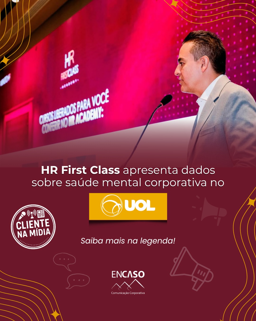 A entrada em vigor da NR-1 coloca a saúde mental entre as prioridades da gestão empresarial no Brasil.
Dados apresentados pelo HR First Class (@hrfirstclass ) ganharam destaque em reportagem do UOL (@uoloficial ), com a participação de Marcos Scaldelai (@mscaldelai ), diretor executivo da empresa, que comentou o nível de preparação das organizações diante das novas exigências trabalhistas.
A presença de especialistas no noticiário contribui para qualificar o entendimento do mercado sobre temas que impactam empresas e lideranças.
Visibilidade estratégica não acontece por acaso. Vamos conversar?
📲 11 99141 3127
✉️ contato@encasocomunicacao.com.br
#SafeCare #AssessoriaDeImprensa #EncasoComunicacao #SaudeCorporativa #HRFirstClass