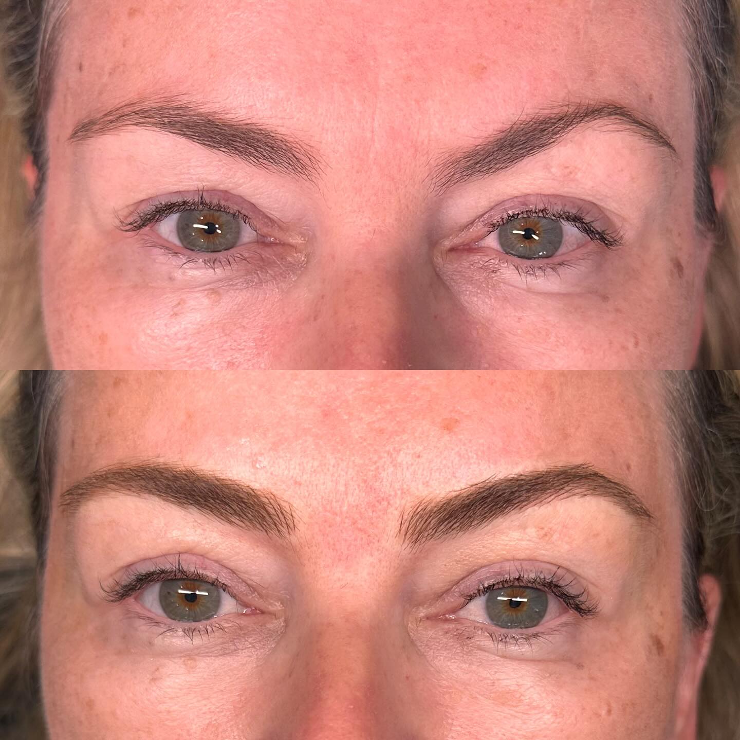Before + after brow transformation 🌺 little tweaks to create symmetry with undetectable hair strokes , and always keeping things super natural.
#browtransformation #naturalbrows #machinehairstroke #nanobrow #microblading