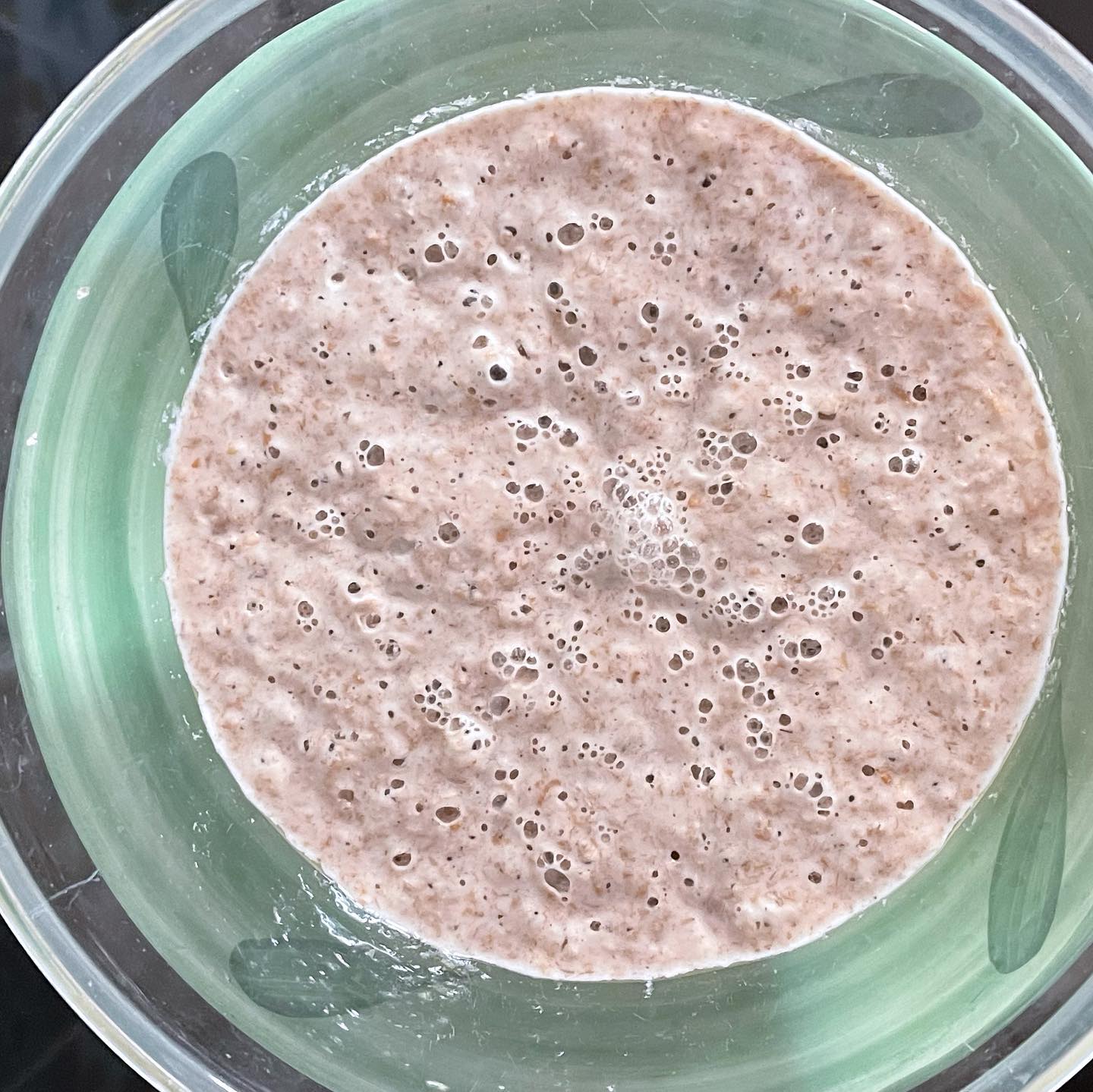 And finally: Pane Casereccio: our first home-made sourdough bread in Tropea: the sourdough starter over the last few days, and following a twice-daily feed, went wild, so decided to give it a go and made a light sourdough bread for breakfast - waiting to be smothered with a thick layer of nutella 🥰 #panecaserecciocalabrese #panecasereccio #sourdoughbread #lievitomadre #sourdough #mytropeakitchen #baking breads #sourdoughstarter #dutchoven