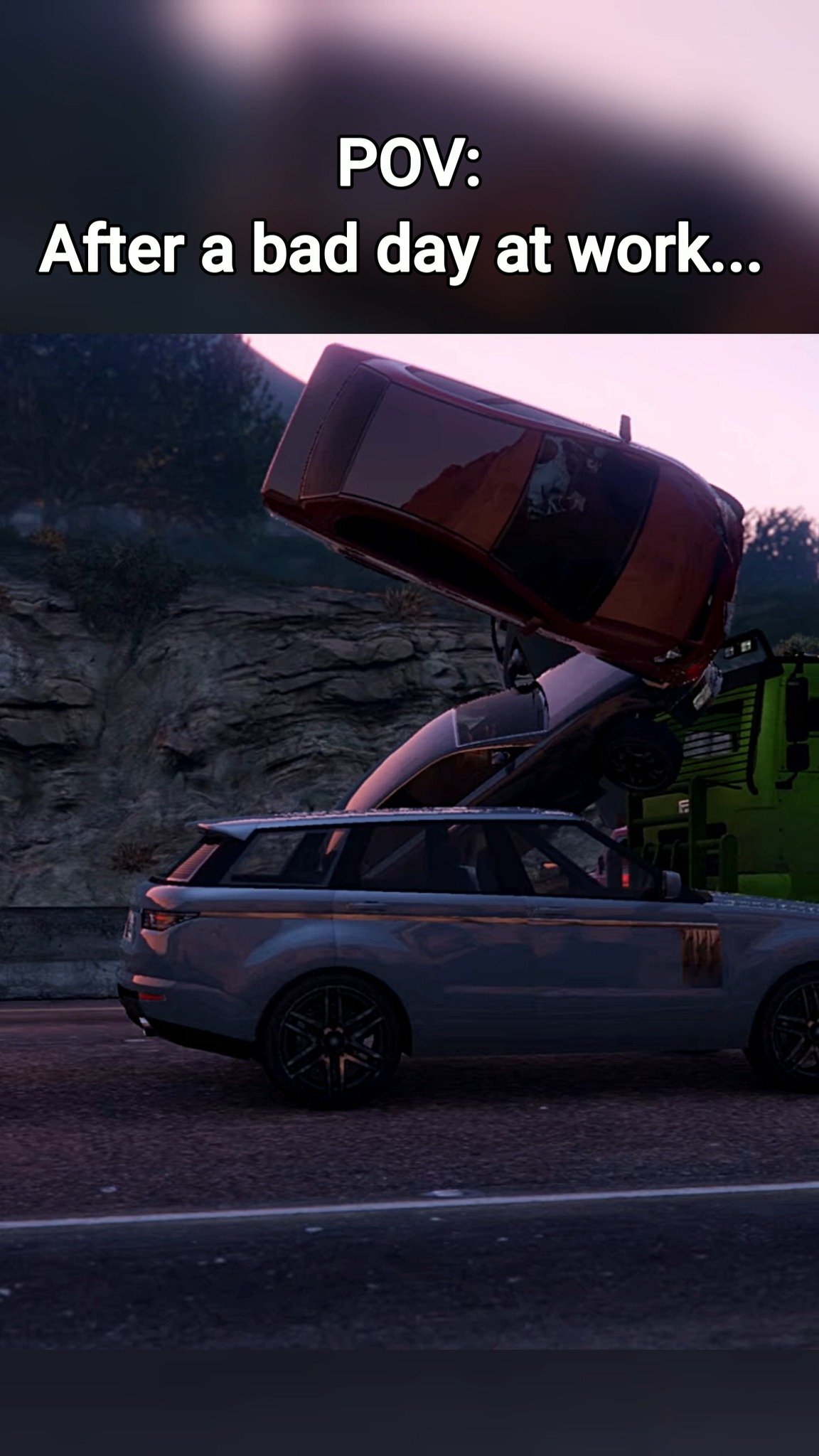 What I feel like doing after work… 💀
We’ve all had that thought after a bad day at work… 😅
#shorts #gta #GTAOnline #gaming #fail #gamingshorts #reelsfypシ #comedy #fail #fun #gamingmoments