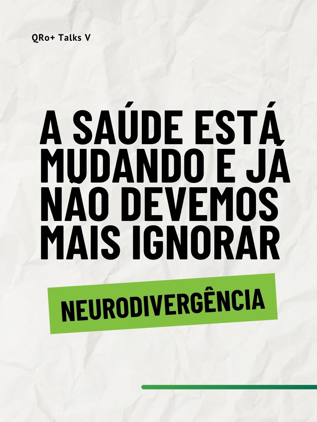 Um novo modelo de cuidado com os familiares e pacientes e atenção com os profissionais da saúde, não saúde. O QRo+ Talks V tem como foco a Neurodivergência.
Automóvel Clube de MG
29 de abril de 9h as 15h
Inscrições no link da bio