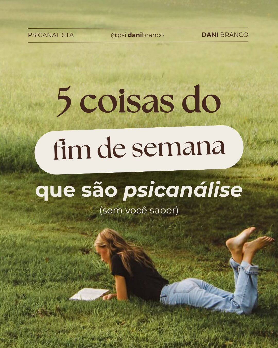 Seu final de semana e a psicanálise têm mais em comum do que vc imagina!
Salva este post pra reler no domingo. É uma forma simples de começar a prestar atenção em vc mesma. 🙂✨