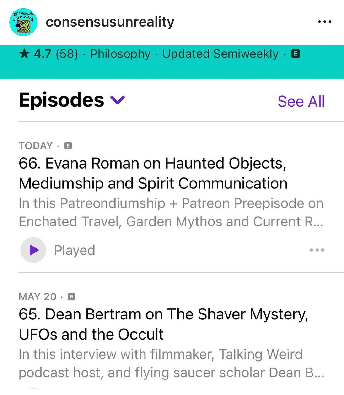 In case you missed it, tune into my interview on @consensusunreality podcast to hear more discussions with friends on grounded ideas about “hauntings”, paranormal phenomenon, mediumship, poetry, consciousness and dreams… and sign up for the patreon for some very special and unique content 🩵
#dream #dreaminterpretation #psychic #psychicmedium #spirituality #psychicmedium #psychicreadings #mediumshipreadings #mediumship #mediumshipreading #spirit #consciousness #continuationofconsciousness #lifeafterdeath #spiritual #spiritualjourney #spiritualgrowth #spirtuality #messagesfromspirit #mediumshiptestimonial #mediumshipdemonstration #freemediumreadings #freemediumshipdemonstration #freemediumshipreading