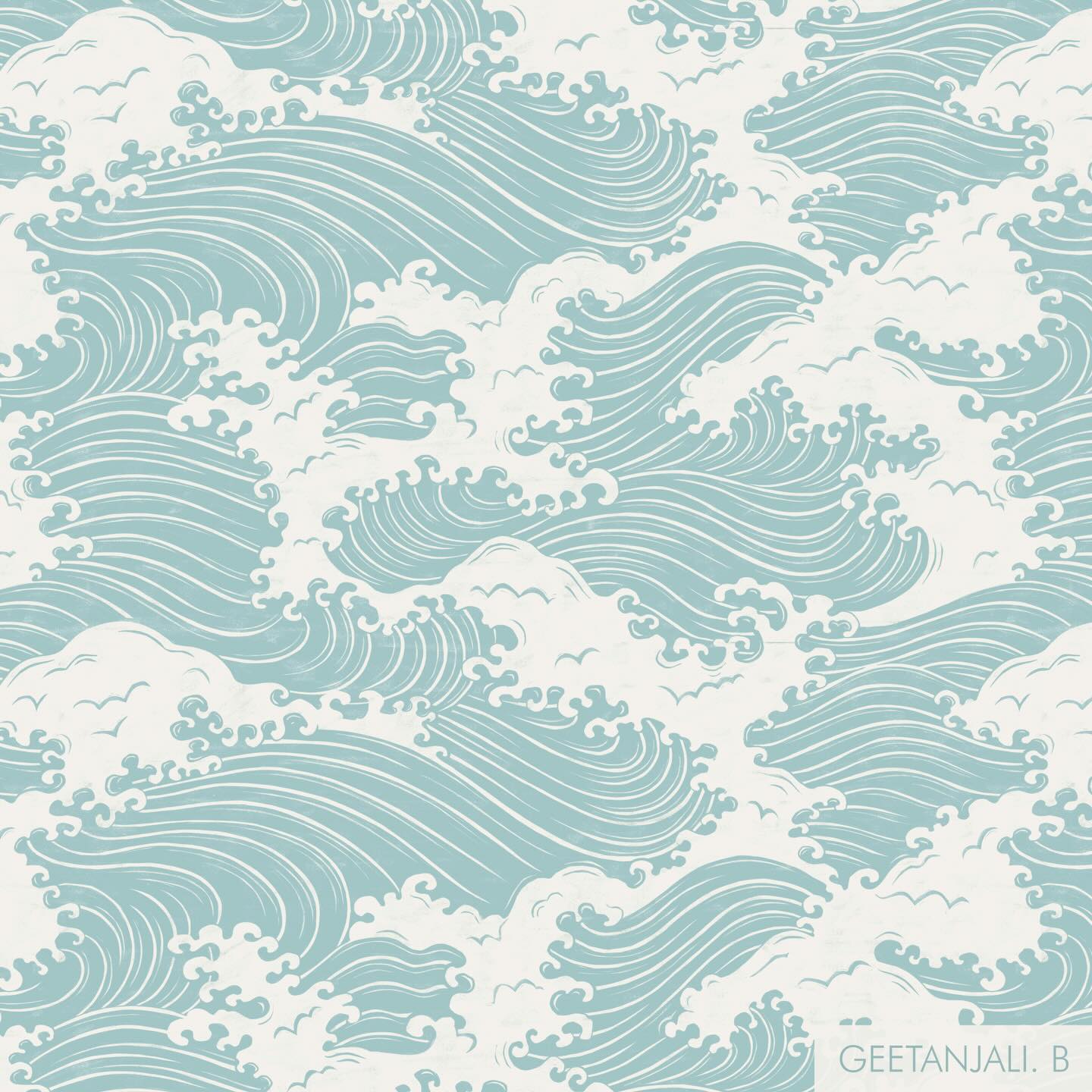 Finally brought Modern Tides to life for this week’s #spoonflowerdesignchallenge for Modern nautical theme. 🌊 Inspired by traditional Japanese block prints, this wave pattern has been on my mind for ages. So happy to finally share it! More colour options coming soon!!! ❤️💓
.
.
.
#modernnautical #nauticaltheme #waves #spoonflowerartist