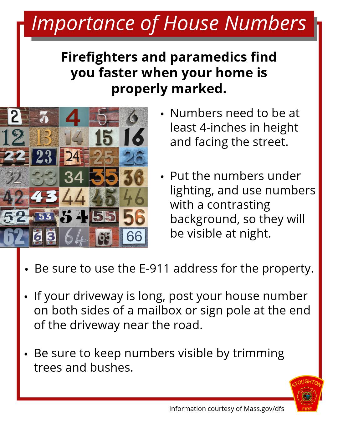 Do you know why it is important to have your house # on your house? Firefighters and paramedics will find you or your loved ones faster when your home is properly marked. Follow the guidelines above to make sure your house is properly marked.
#SFD #housenumbers #firesafety