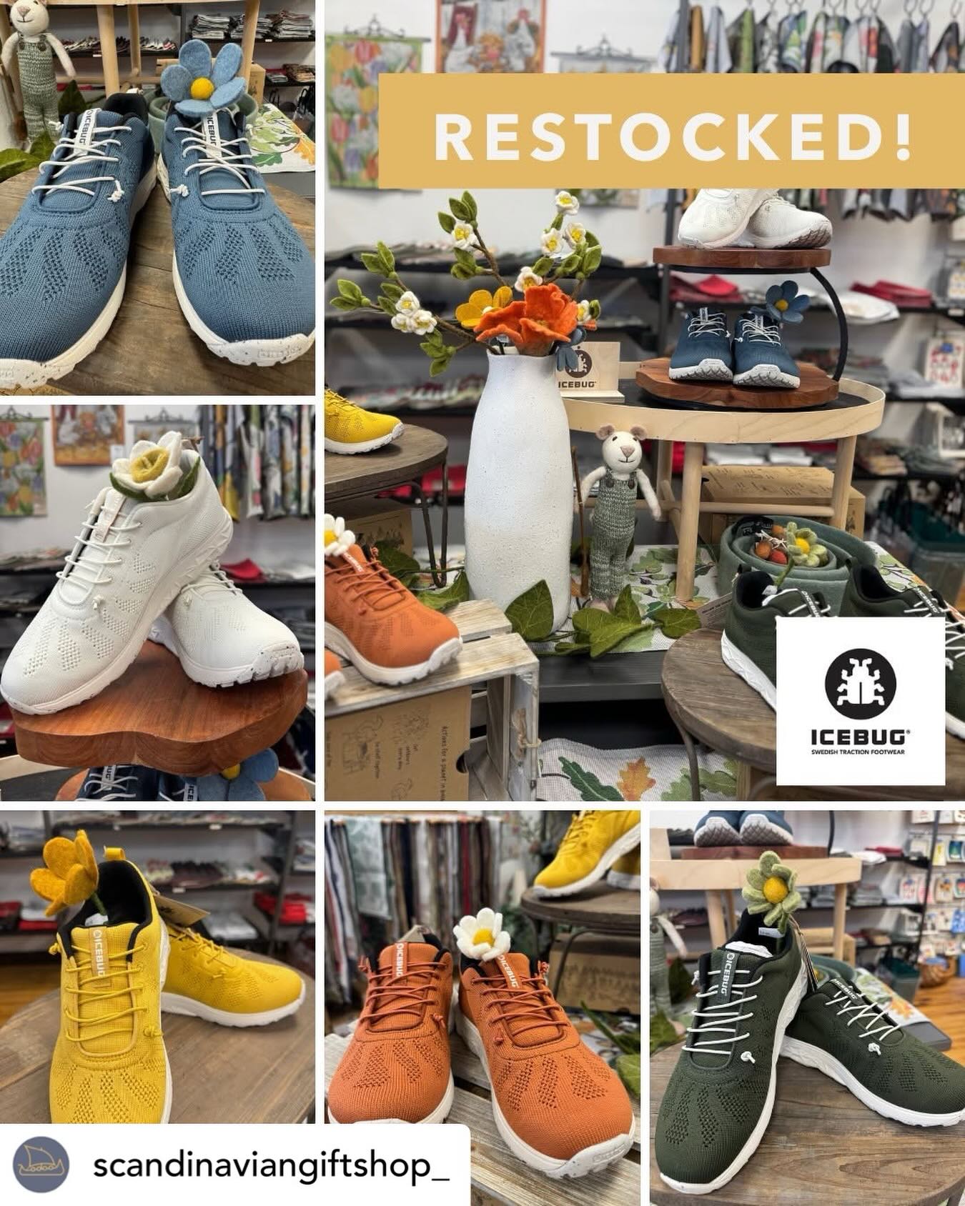From @scandinaviangiftshop_: Your favorite shoes are back. Icebug is restocked in five colors and they will not last long! Perfect for the spring & summer!
Did you know? Icebug was founded in Sweden with one goal: to keep people from slipping. Their signature RB9X traction technology is engineered to grip surfaces most shoes would slide right over. And they treat sustainability as a non-negotiable, not an afterthought, prioritizing nature, employees, and communities alongside their customers. Shoes that feel good and do good.
Find yours in store or at scandinaviangifts.com before they sell out again.