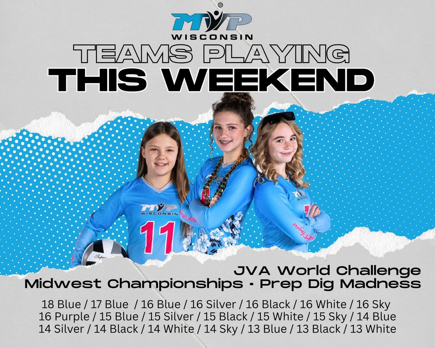 We are back from Spring Break and almost all of our teams are playing this weekend - let’s go MVP!