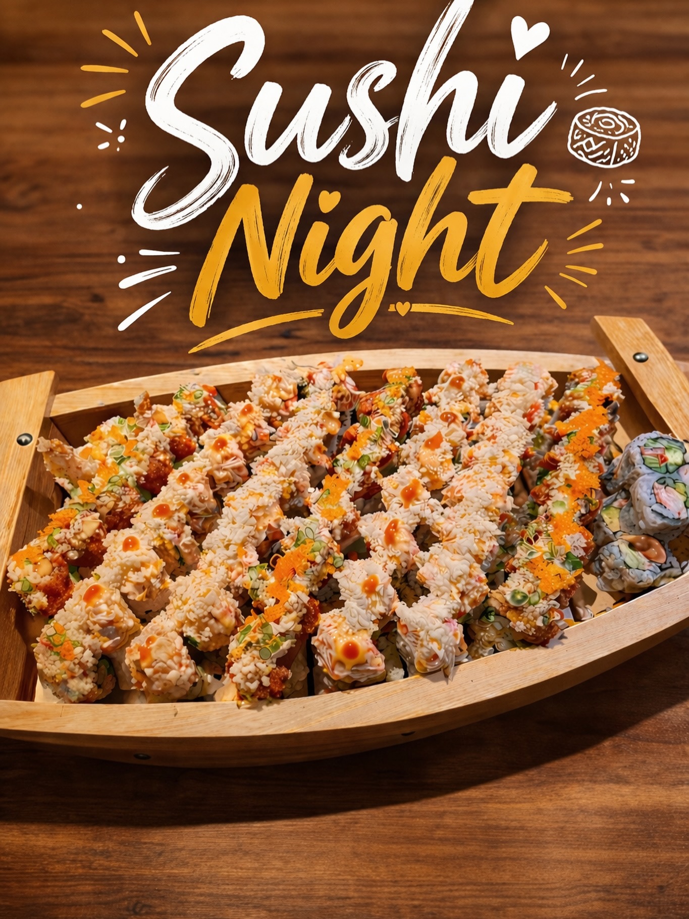 Roll into the night with us 🍣✨ #SushiNight
