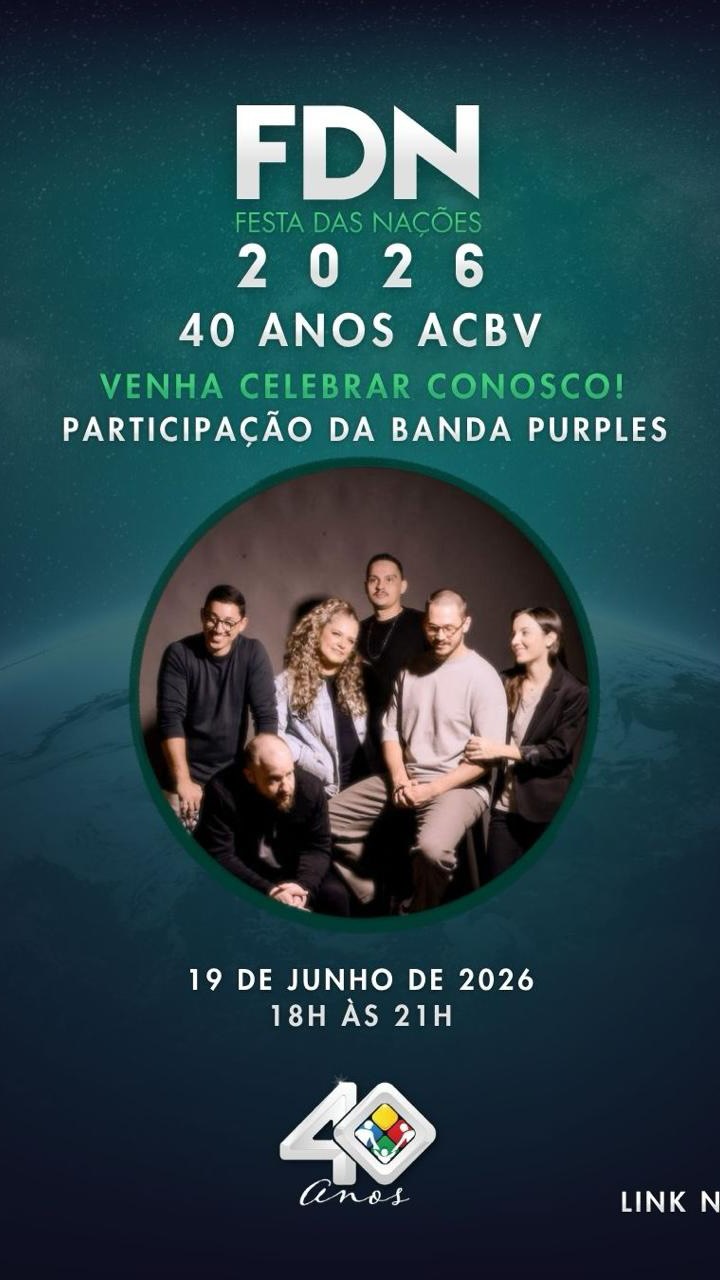 Estamos lançando HOJE o 1º lote de ingressos EXTRAS para a Festa das Nações! 🎉
Se você é como a Letícia e o Eduardo, nossos alunos do Ninho e já garantiu o seu, fica tranquilo! Você vai celebrar conosco a FDN - 40 anos da ACBV, com a participação especial da Banda Purples! 🙌
Mas se ainda não comprou, corre e garanta o seu AGORA! Os ingressos são limitados e essa noite vai ser inesquecível, cheia de louvor e gratidão ao nosso Deus! ✨
Link na bio para comprar! ⏰
#FestaDasNacoes #ACBV40Anos #BandaPurples #IngressosLimitados