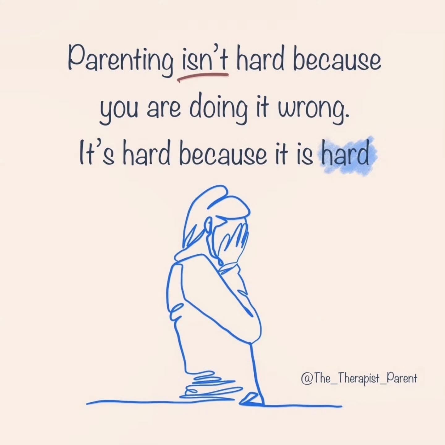 Parenting is not hard because you’re failing.
It’s hard because raising tiny humans with big feelings, zero impulse control, and nervous systems still under construction is a big job.
You’re navigating: • sleepless nights
• constant needs
• emotional storms
• your own triggers and childhood patterns
• an endless list of decisions with no manual
And you’re doing it while trying to show up with patience, love, empathy, and boundaries — even on days you feel completely drained.
Hard doesn’t mean hopeless.
Hard doesn’t mean you’re not cut out for this.
Hard means you’re doing the work.
If no one told you today:
You are doing an incredible job, even when it doesn’t feel like it. 💛
For deeper, practical support in navigating behaviour, emotions and connection, my book Guidance from The Therapist Parent is available on my website www.thetherapistparent.com and on Amazon.
@the_therapist_parent