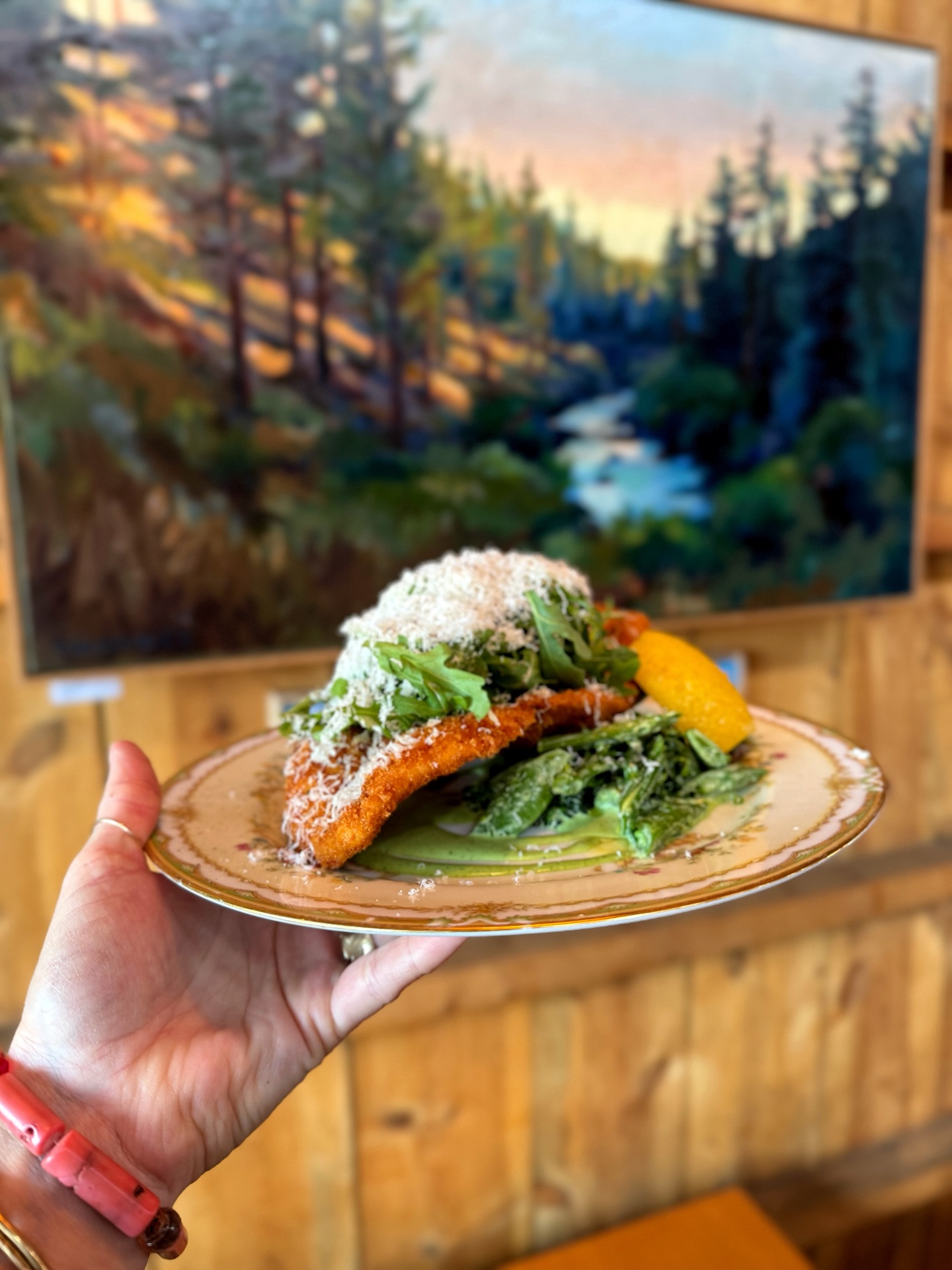 Meet your new go-to order: The Crispy Chicken Plate.
A perfectly tenderized chicken breast, coated in golden panko & fried until crisp, served alongside a creamy, herby persillade sauce, a bright mix of spring vegetables - think asparagus, snap peas, & broccolini - & finished with a fresh arugula salad on top.
It’s everything you want on one plate. Available now. Come & get it!