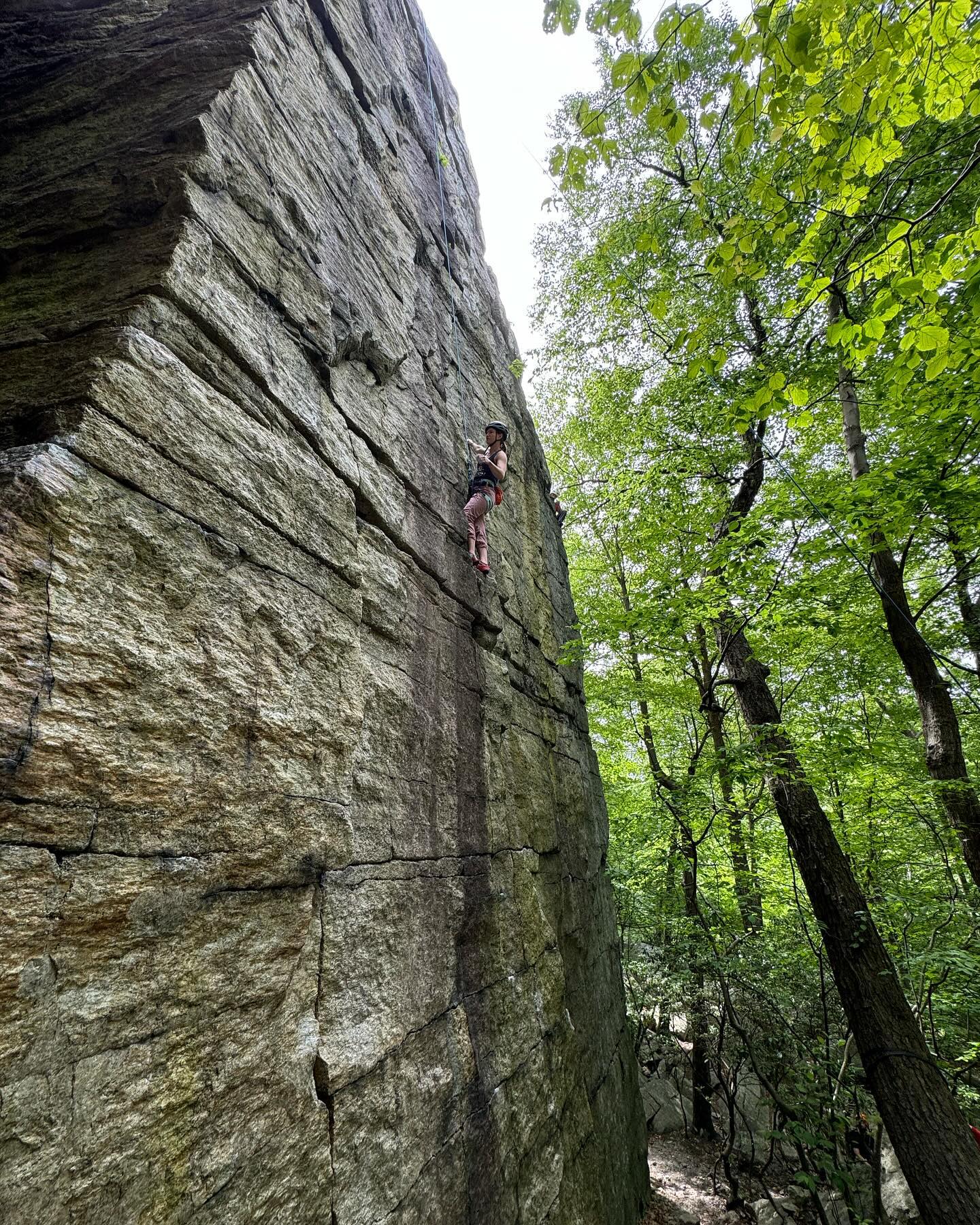 Peterskill June 1/2 trip
🧗🏻♀️Day 2: Set up on Floops (5.10b), Oops (5.10a) and Santa’s Escape (5.7) to start the day off. Nice little tree anchor practice. Ended the day on Exuberance (5.10a), Commencement (5.10c), Dead Battery (5.8+). It wasn’t too difficult to reposition Santa’s Escape’s anchor to set up for Exuberance and Commencement. Dead Battery included the need for a natural anchor around a boulder and an additional gear anchor (used a few cams and slings).
I would retry Oops again to get one clean go. Would try Exuberance instead of Commencement. Dead Battery is probably best set as a warmup instead at the end of the day.
