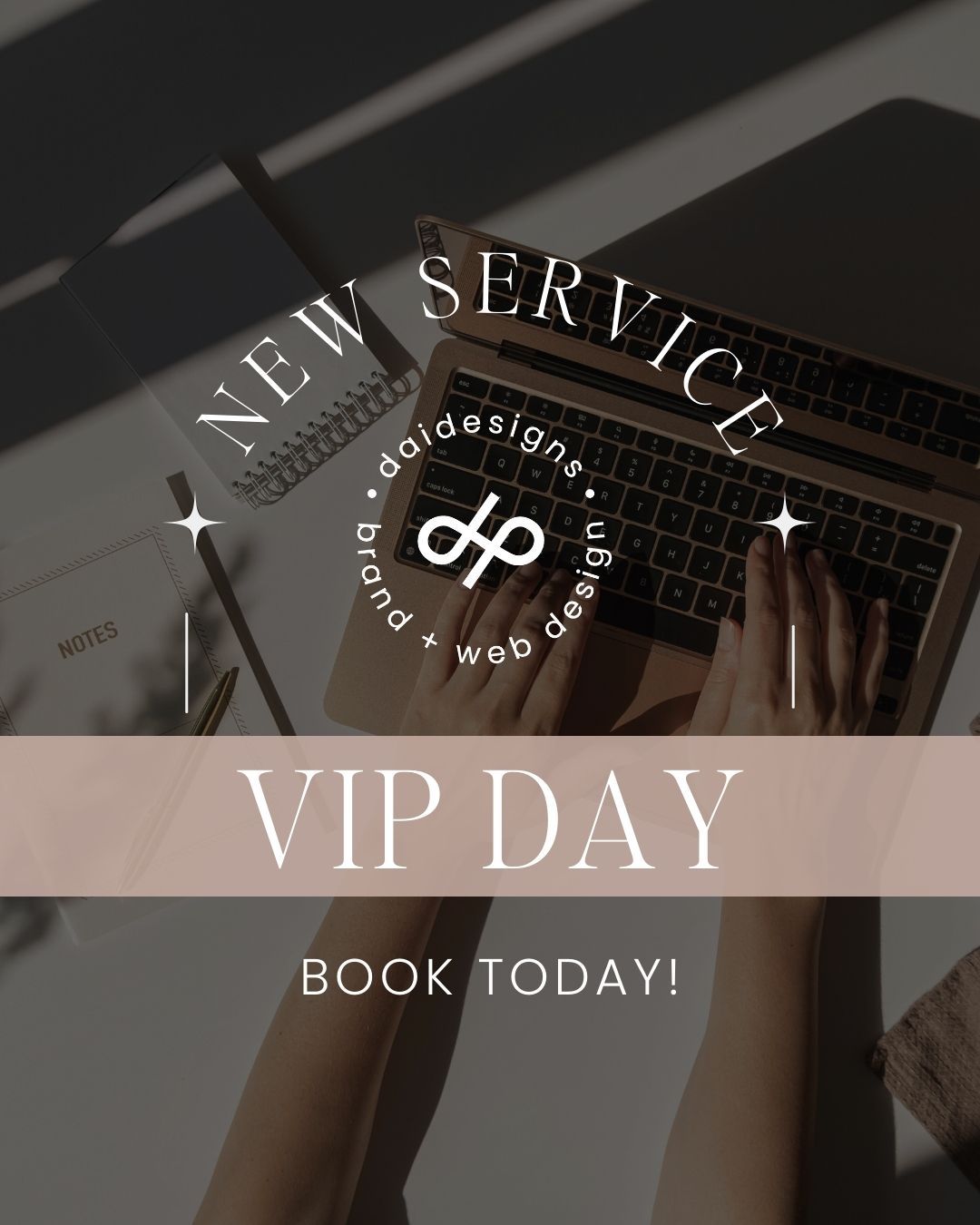 🌟 Exciting News! Introducing our new service: VIP Day Design Intensive! 🌟
Ready to transform your vision into reality? Say goodbye to long, drawn-out projects and hello to a day of focused creativity. 🚀
✨ Here's what you can expect:
Personalized design expertise.
Rapid results in just one day.
Clear, tangible outcomes.
Your vision, brought to life.
📆 Schedule your VIP Day today and experience the difference! Limited slots available. Let's create something extraordinary together. ✨
Book Today at: www.daidesigns.com
#DesignIntensive #VIPDay #CreativityUnleashed #branding #webdesign #vipdayintensive #web designer #smallbusiness #entrepreneur