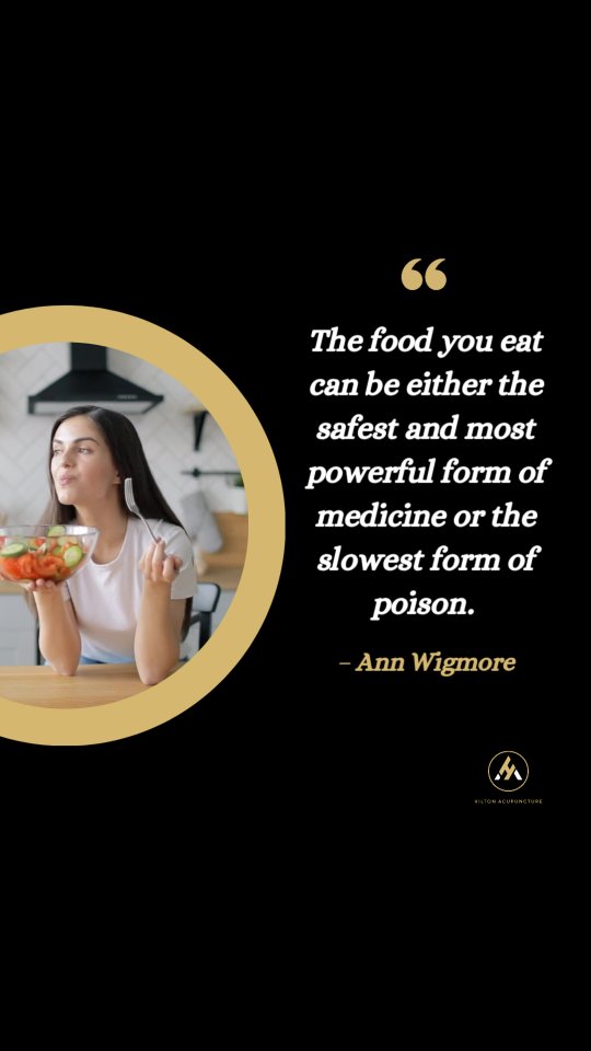 Proper nutrition is essential to the healing process when using Traditional Chinese Medicine (TCM). TCM Nutrition involves using food to correct imbalances within the body. Eating foods according to your constitution and TCM diagnosis/pattern can restore health, increase energy, regulate digestion, and maintain a healthy weight. 🙂
Give us a call to learn more. ☎️
#hiltonacupuncture #TCM #tcmnutrition #foodismedicine #nutrition