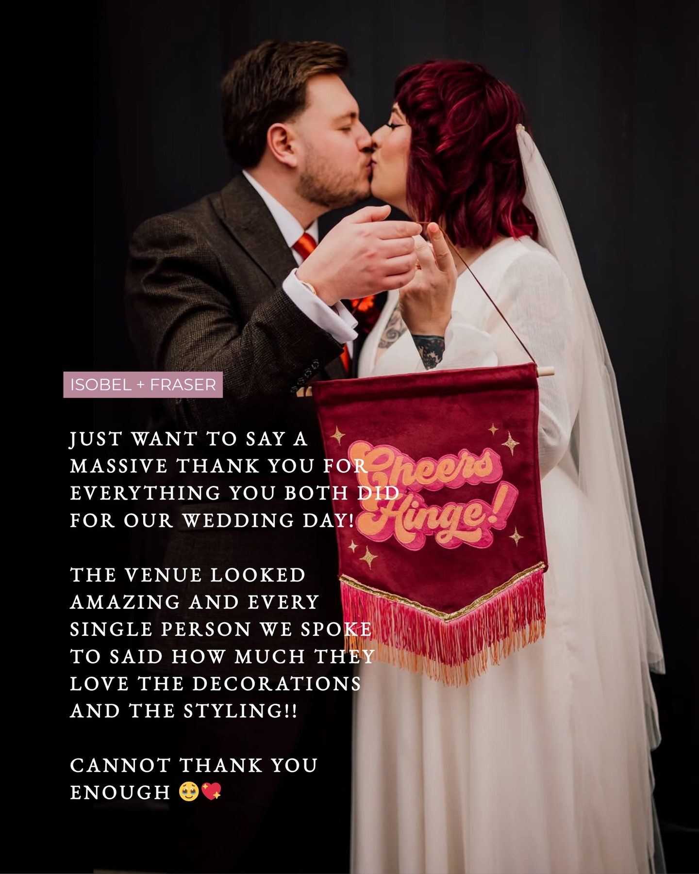 Honestly, this is why we do it. 🥺❤️🔥
There is nothing better than hearing that the guests were obsessed with the vibe as well as the couple.
Back in 2024, Izzy and Fraser came to us with a vision that was loud, unapologetic, and vibrantly them. They wanted to push the boundaries of a typical palette with flashes of hot pink and orange, and honestly, we think we definitely brought the colour.
The best part of being alternative wedding stylists is working with couples who aren’t afraid to bin the rulebook. There’s a specific kind of shift that happens when you stop worrying about what a wedding “should” look like and just lean into what you actually love. The energy in the venue just hits differently because it feels honest.
Seeing their guests react to a space that felt so “them” is exactly why we do this.
Izzy and Fraser, you were a total dream. Thank you for trusting us to bring the vision to life!
📸 @dearestlovephotography
#AlternativeWeddingStylist
#UKWeddingSupplier
#ModernWeddingDesign
#UntraditionalWedding
#WeddingStylingInspo