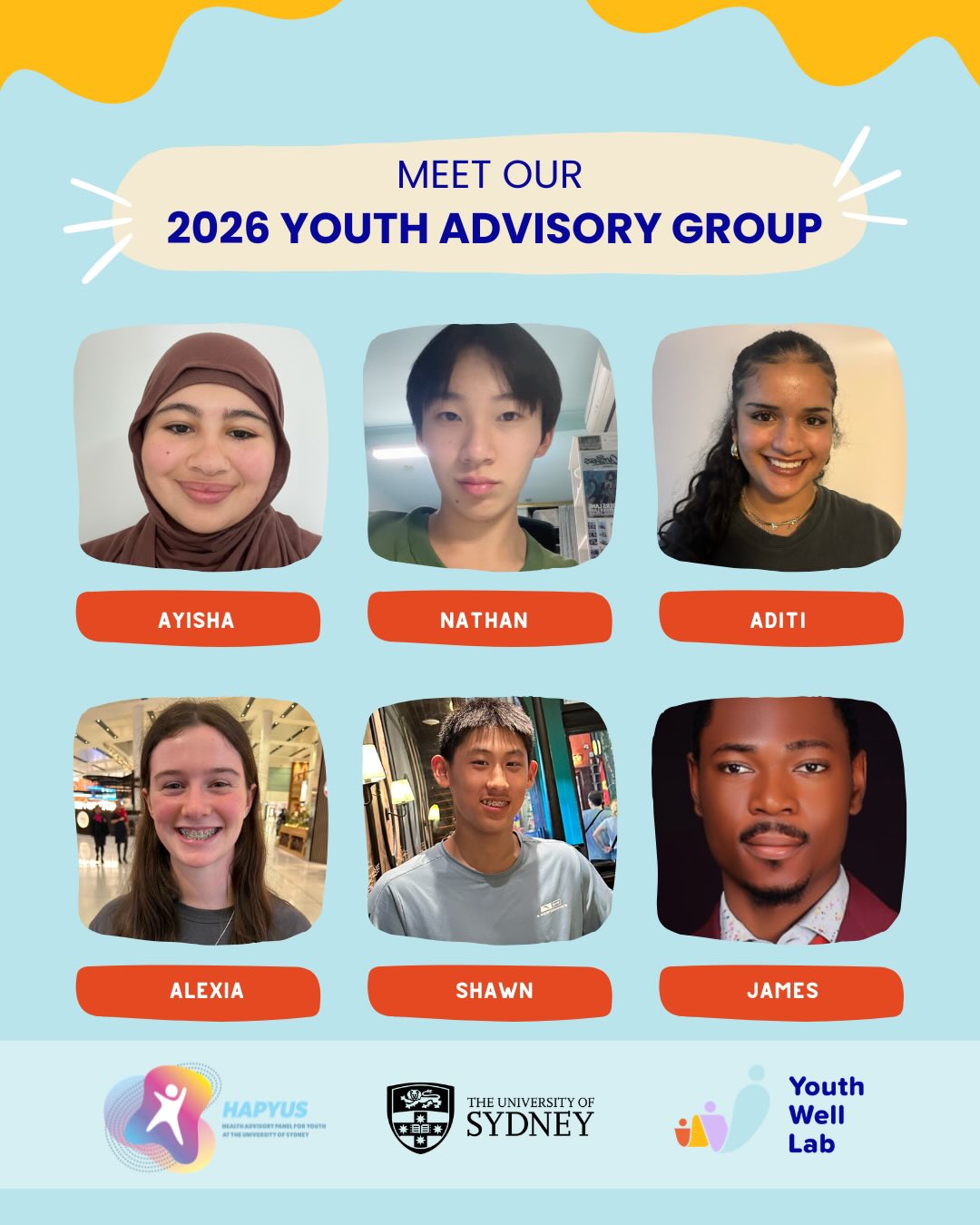 Meet the Health Advisory Panel for Youth at @sydney_uni - HAPYUS - aka Happy Us - Cohort 3 ๐
Our Youth Advisory Group is back for another year, working alongside the Youth Well Lab to shape research that matters to young people.
This yearโs focus with @dr.rebecca.raeside
๐ป Digital health
๐ Digital determinants of health
โค๏ธ CVD prevention & wellbeing
Theyโll also be supporting our National @heartfoundationau Vanguard project, helping ensure young people are actively shaping it.
Welcome to the team ๐ซ
#YouthEngagement #DigitalHealth #AdolescentHealth #CVDPrevention #YouthVoice HealthResearch @sydney_health @youthhealthhive