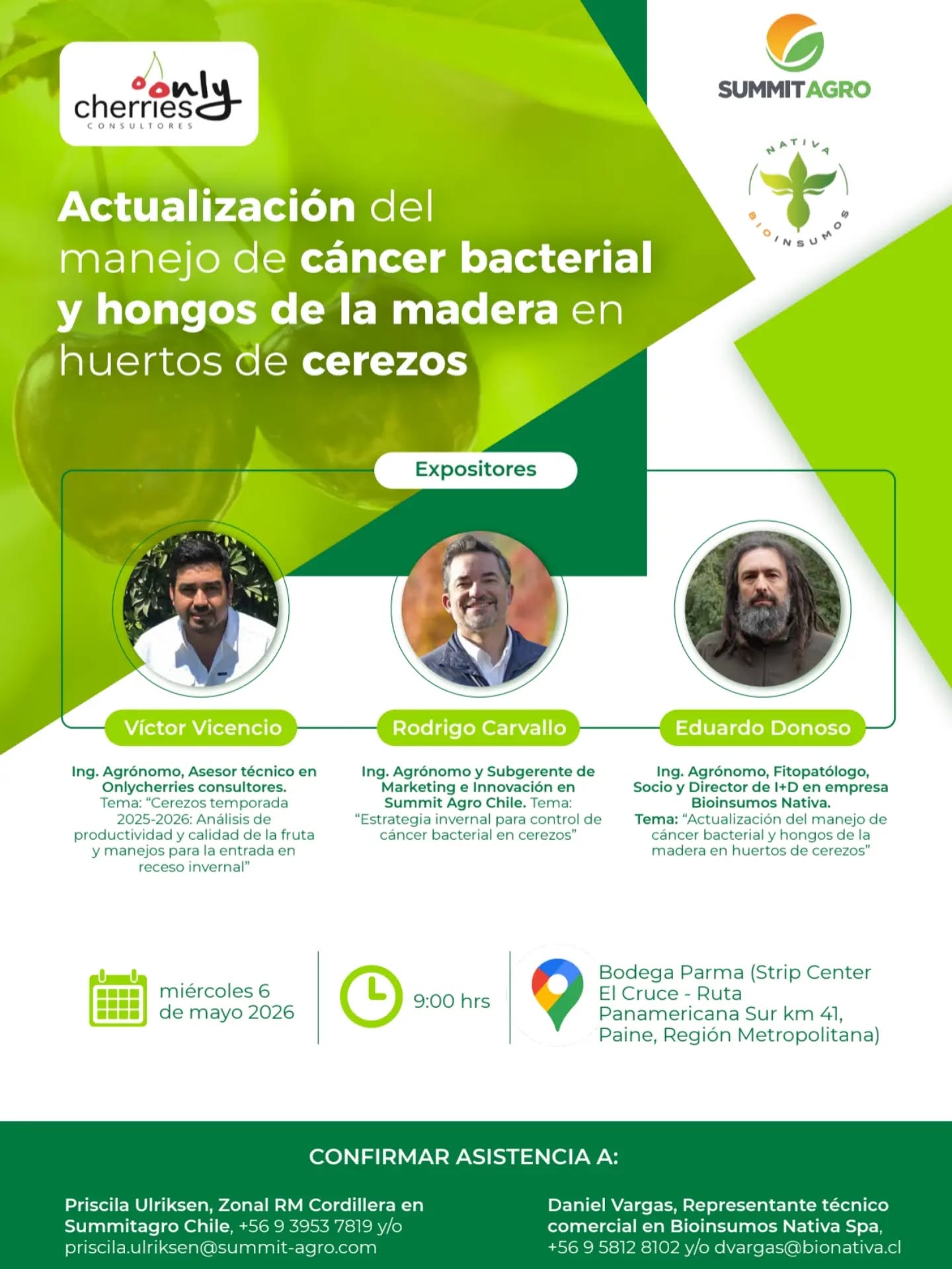 Acompáñanos a analizar la temporada de cerezos 2025 y los nuevos desafíos para la temporada que comienza. Conversaremos acerca de los factores que influyen en la producción y calidad de fruta