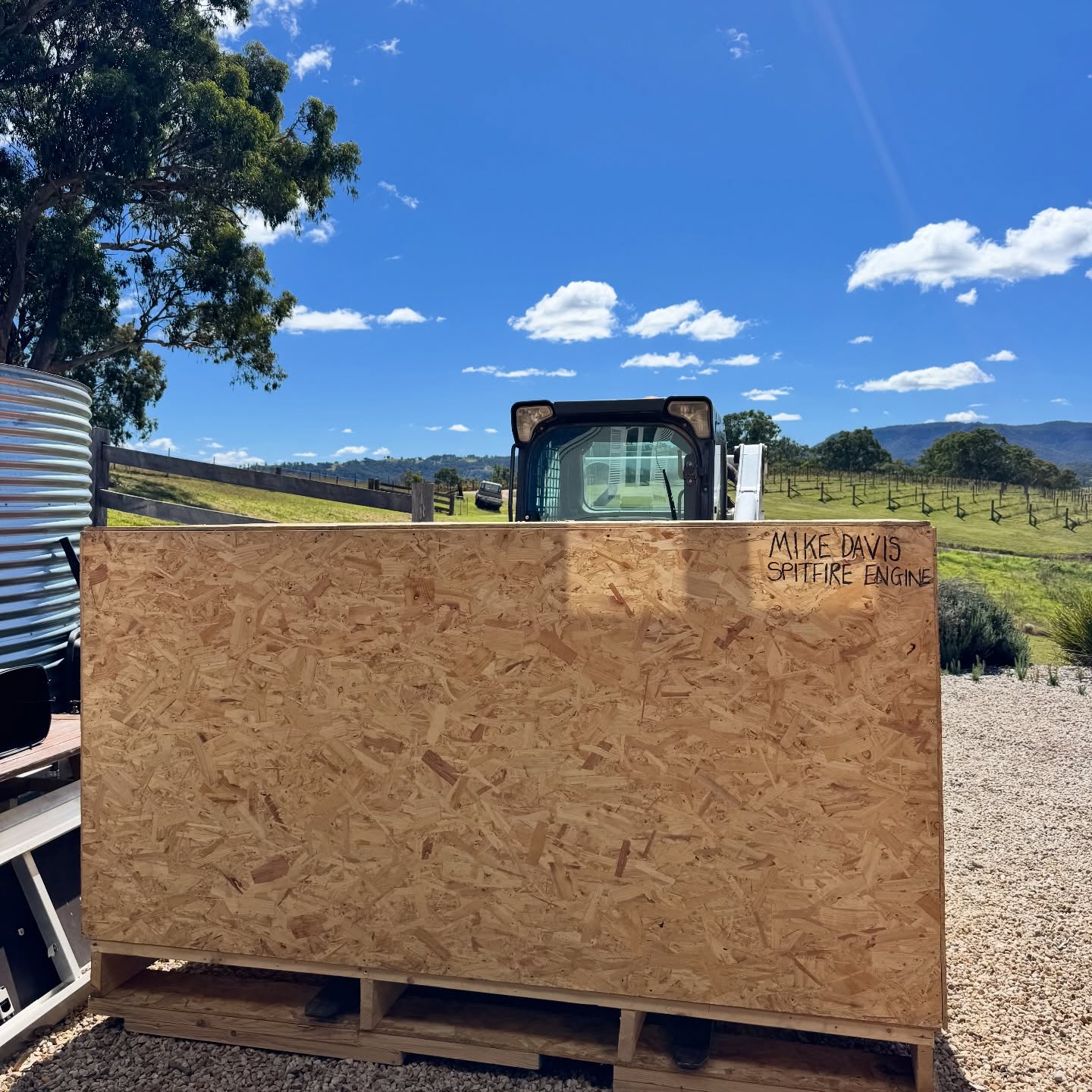 Not your everyday delivery🤣 #spitfire #spitfireengine #megalongcreekestate #megalongvalley #spitfiresandwine