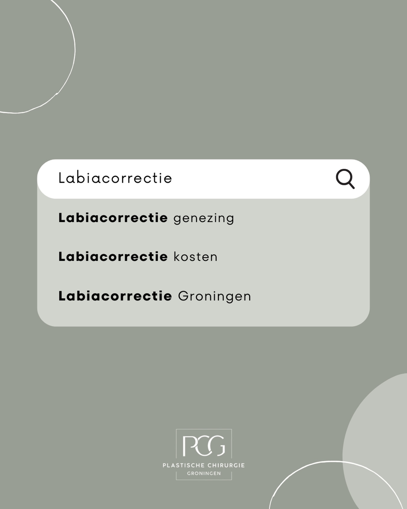 Interesse in een labiacorrectie? ✨
Of het nu gaat om herstel of de kosten, wij helpen je graag met heldere informatie en persoonlijke zorg!
👩⚕️ Je wordt behandeld door een volledig vrouwelijk team
🤍 Discreet, professioneel en met oog voor jouw comfort
💬 Plan gerust een vrijblijvend consult
📍 Plastische Chirurgie Groningen (PCG)