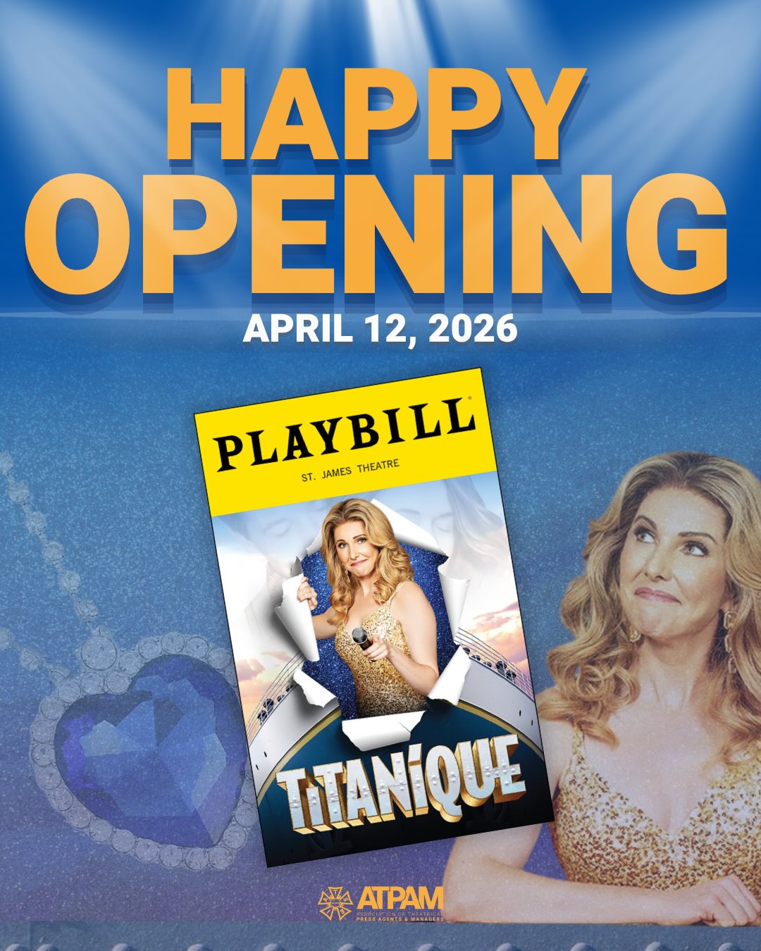 Our hearts will go on and so must the show π Thanks to our ATPAM press agents and managers who made sure opening night was anything but doomed. π’ π Welcome to Broadway, @TitaniqueMusical!