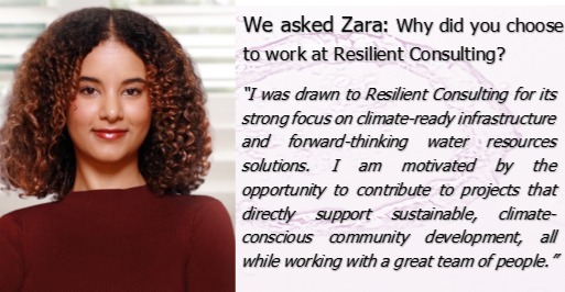 Join us in welcoming Zara King to the Resilient Team!
Zara is a 2021 graduate from Carleton University with a degree in Environmental Engineering. She has experience delivering a wide range of projects across Canada, including water resources, environmental and infrastructure projects throughout their lifecycle. Zara has worked with municipal, federal and industrial clients, contributing to field programs, technical reporting and regulatory-driven project delivery in both urban and remote environments.
We are excited to have you on board, Zara - Welcome to the team!
