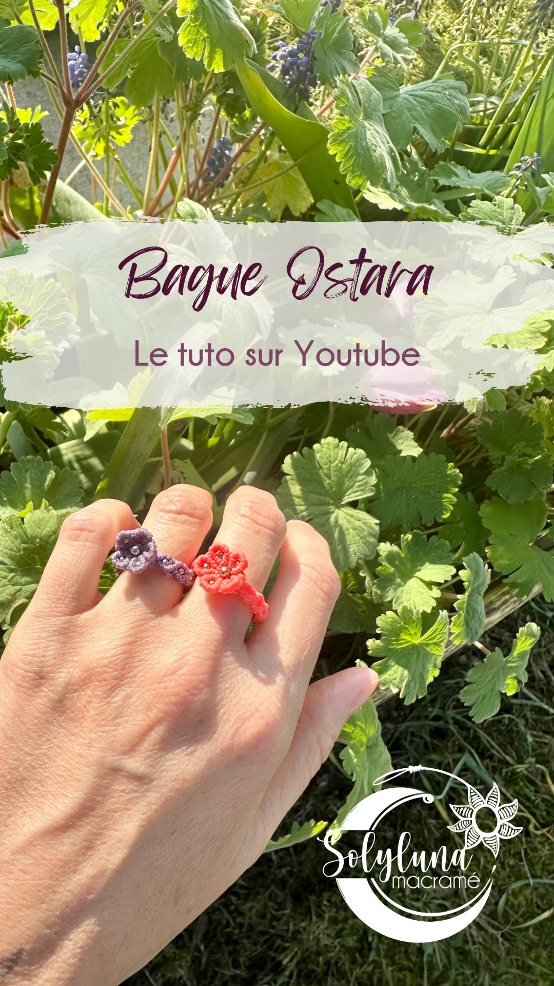 Tu veux des fleurs jusqu’au bout des doigts ?
Alors prends tes plus belles couleurs de fils, des petites perles et rends-toi sur YouTube : lien dans l’album « tuto Solyluna » à la une !
#diy #tuto #micromacrame #bague #ostara
