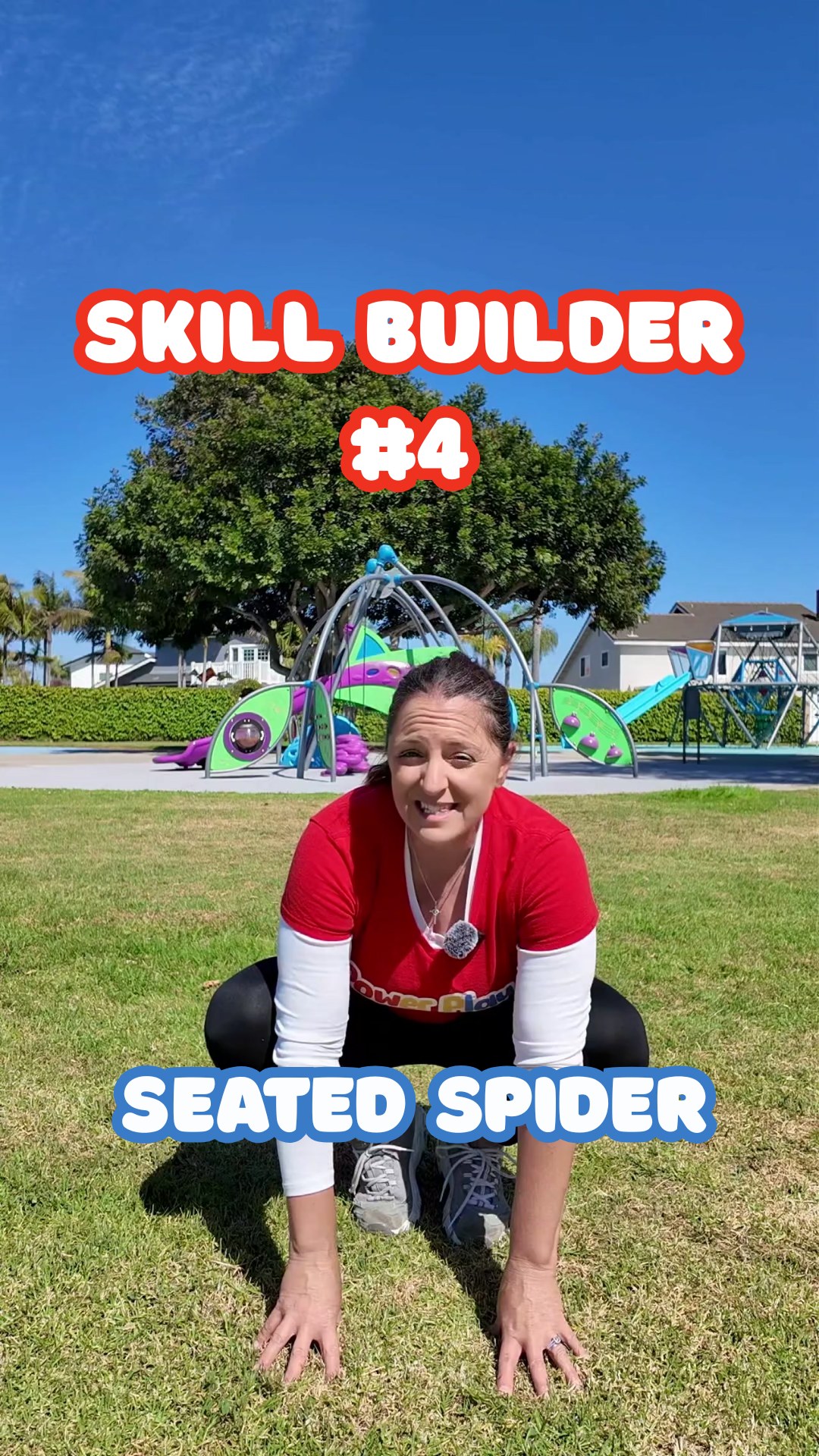 Skill Builder #4 - The Seated Spider
This skill is a great way to build core strength, body control and flexibility.
Begin in a standing straddle position. Walk your hands under your bottom, then slowly lower your bottom gently to the ground. Remind your learners to keep their spider legs as straight as they can.
Save, like and follow for more fun ideas!
#flexibility
#kidsfitness
#toddleractivities
#corestrength