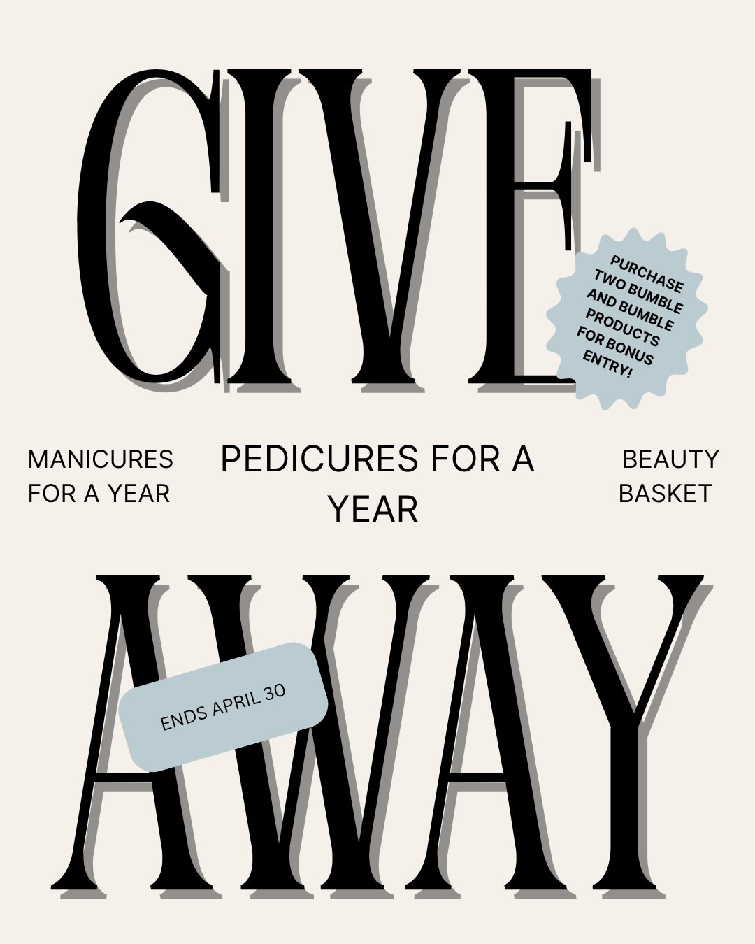 We’re halfway through the month—and halfway to earning your chance to win pedicures for a year!
To celebrate our 5th birthday, we’re giving you even more ways to enter. From now until the end of the month, purchase any two @bumbleandbumble products and you’ll receive a bonus raffle ticket 🎉
#freepedicures #luxurynails #advancedfootcare #daytonabeachnailsalon #portorangenails