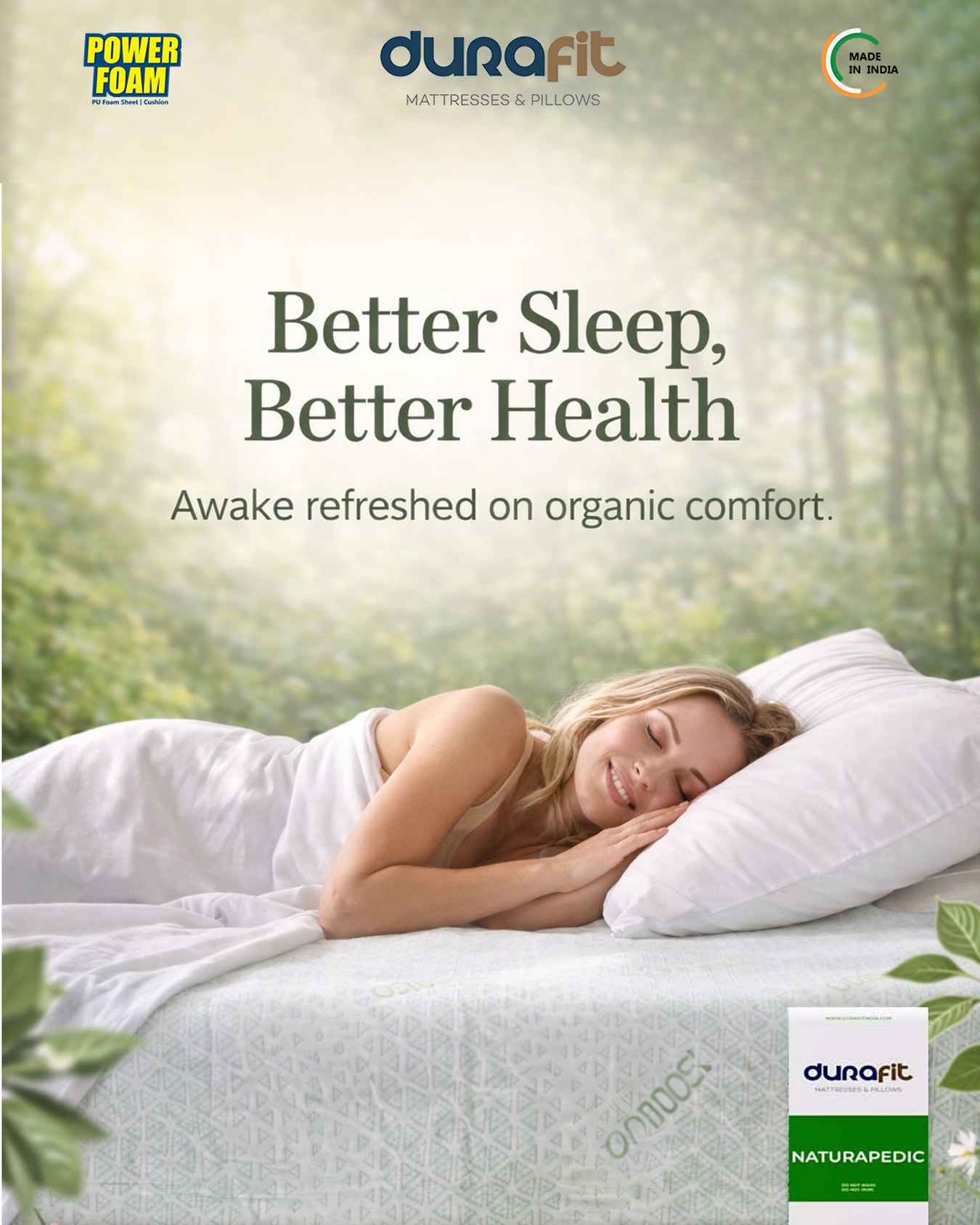 Better sleep isn’t a luxury, it’s a lifestyle.
Wake up refreshed, recharged, and ready—every single day with Naturapedic comfort. 🌿💤
#Durafit #BetterSleepBetterLife #SleepWellLiveWell #MattressGoals #HealthySleep
(OrganicComfort SleepUpgrade MadeInIndia ComfortMatters DeepSleep BedroomAesthetics GoodSleepGoodMood RelaxAndRecharge SleepEssentials Naturapedic)