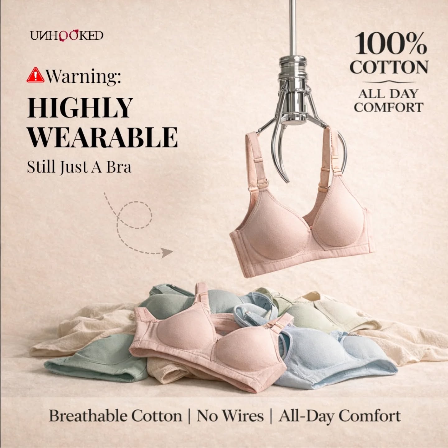 Highly wearable‼️
That’s exactly the problem ⚠️
You put it on once… and keep going back to it 👙
#unhookedindia #cottonbra #nonwiredbra #lingerieindia #comfortwear
(cotton bra, non wired bra, breathable bra, everyday bra, comfortable bra, Unhooked India)