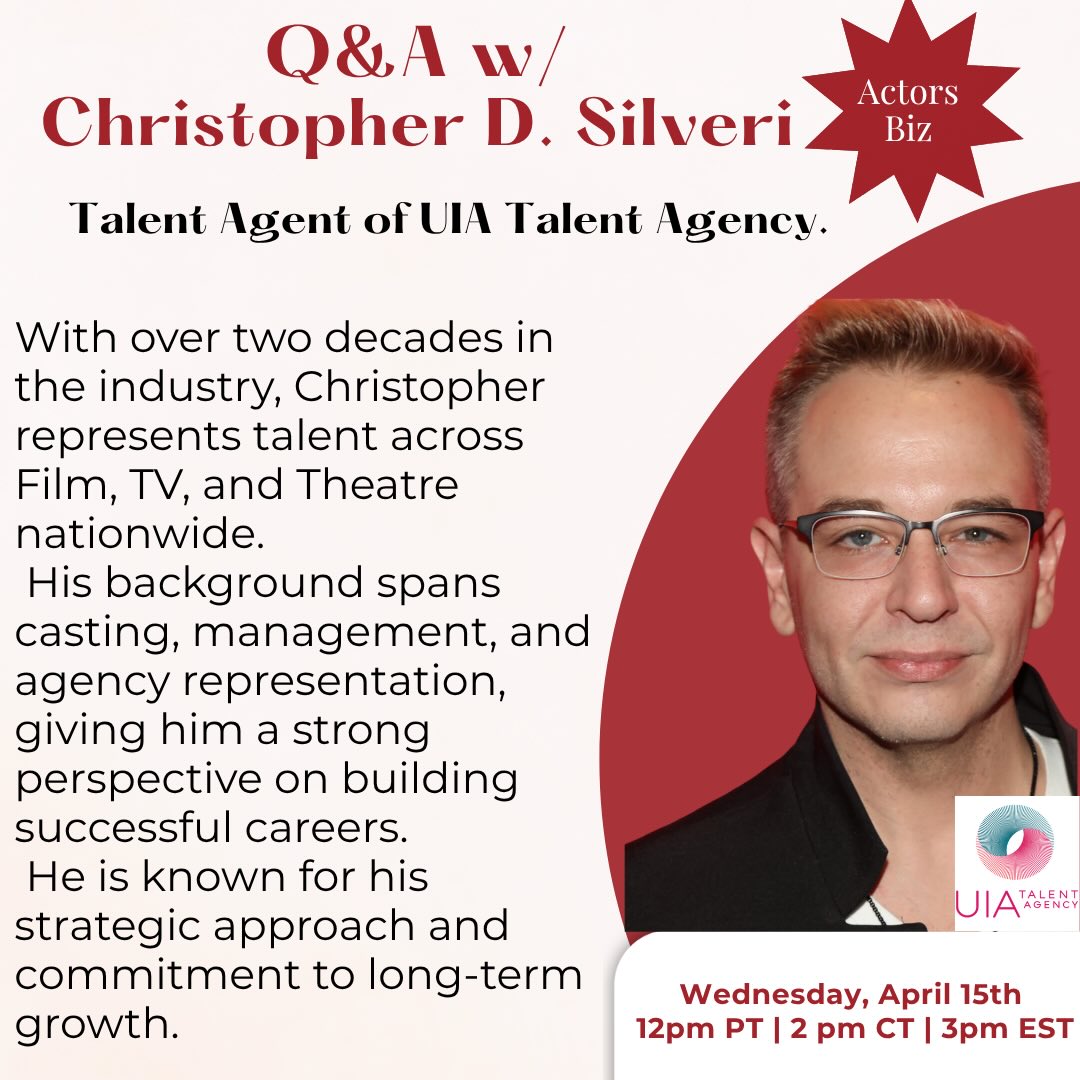 ✨So excited to have another amazing agent partner inside Actors Biz!
☕️Join us to connect, learn, and get clarity on what agents are looking for right now!
🔗Link in bio to join us live or catch the replay!
#actorsbiz #talentagent #signed #actingcareer #actorsforinstagram