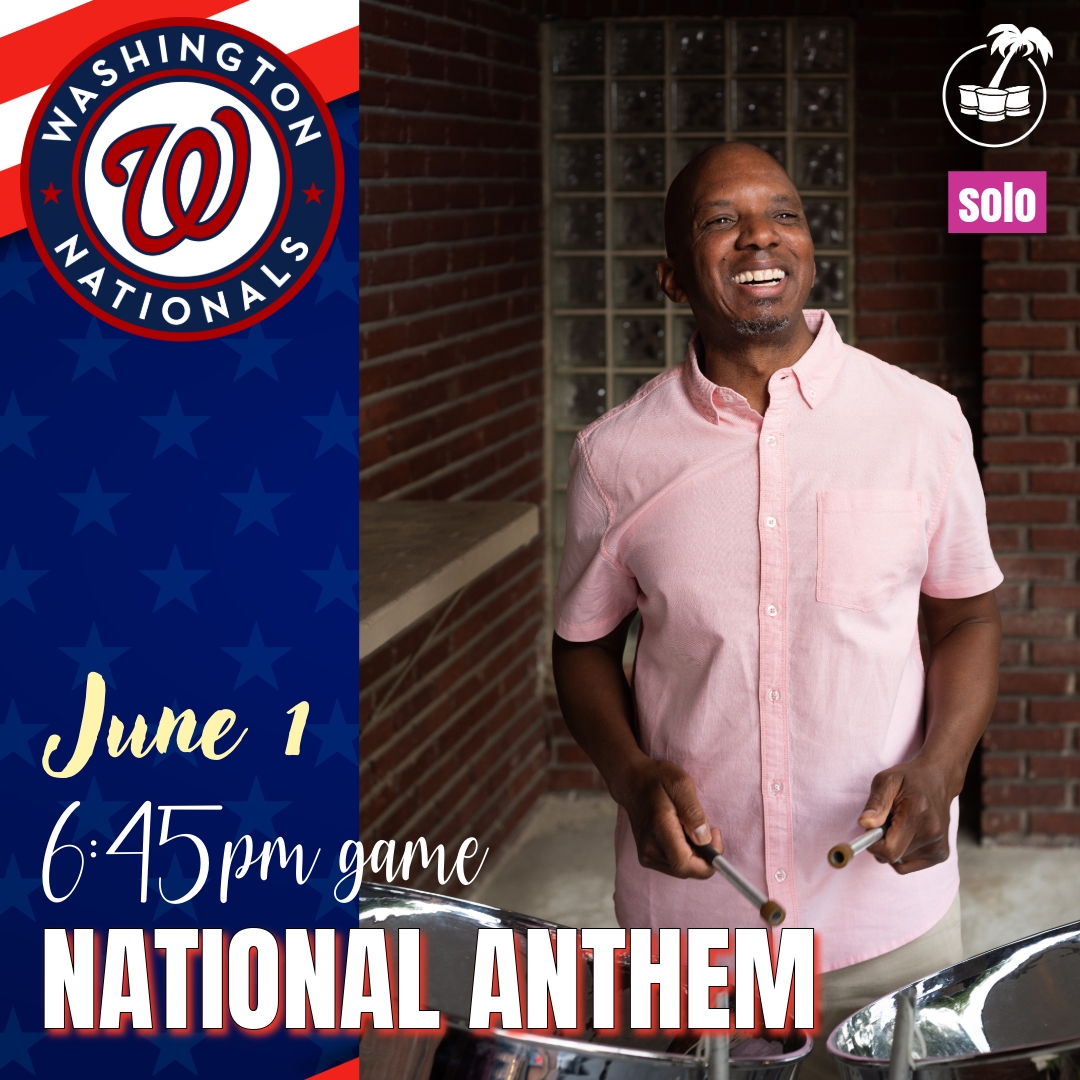 Super excited to play the National Anthem to start the Nat’s game on June 1st