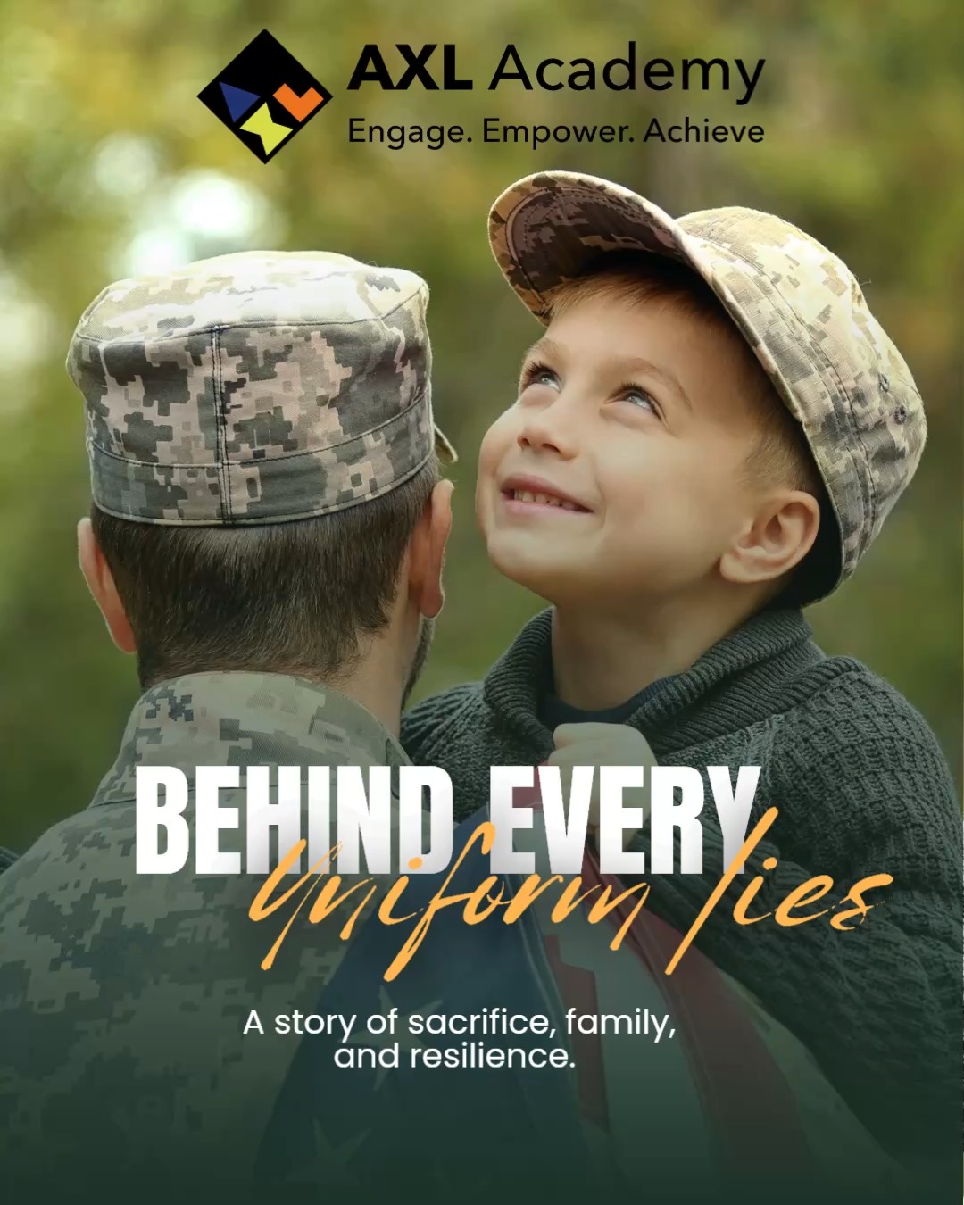 April is the Month of the Military Child, and we are proud to recognize and celebrate the strength, resilience, and sacrifice of our students and their families.
At AXL, we created a special display wall featuring photos of students with family members who have served, alongside pictures honoring those loved ones. We also proudly showcased flags representing each branch of the military as a symbol of our deep appreciation and support.
To all of our military-connected families, thank you for your service and the sacrifices you make every day. We see you, we appreciate you, and we are honored to celebrate you this month.